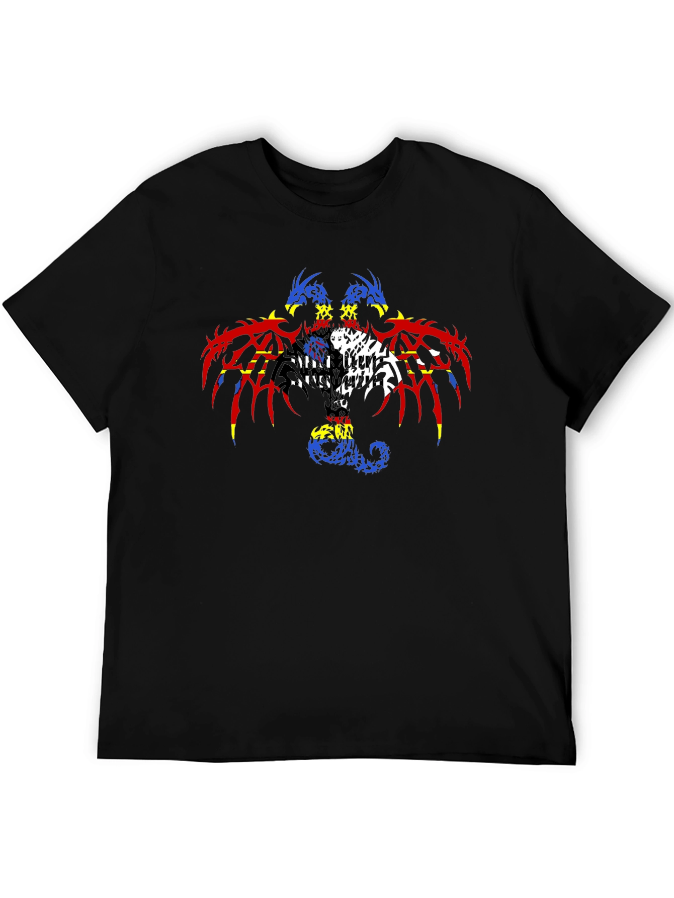 Dragon Print Black T-Shirt for Men