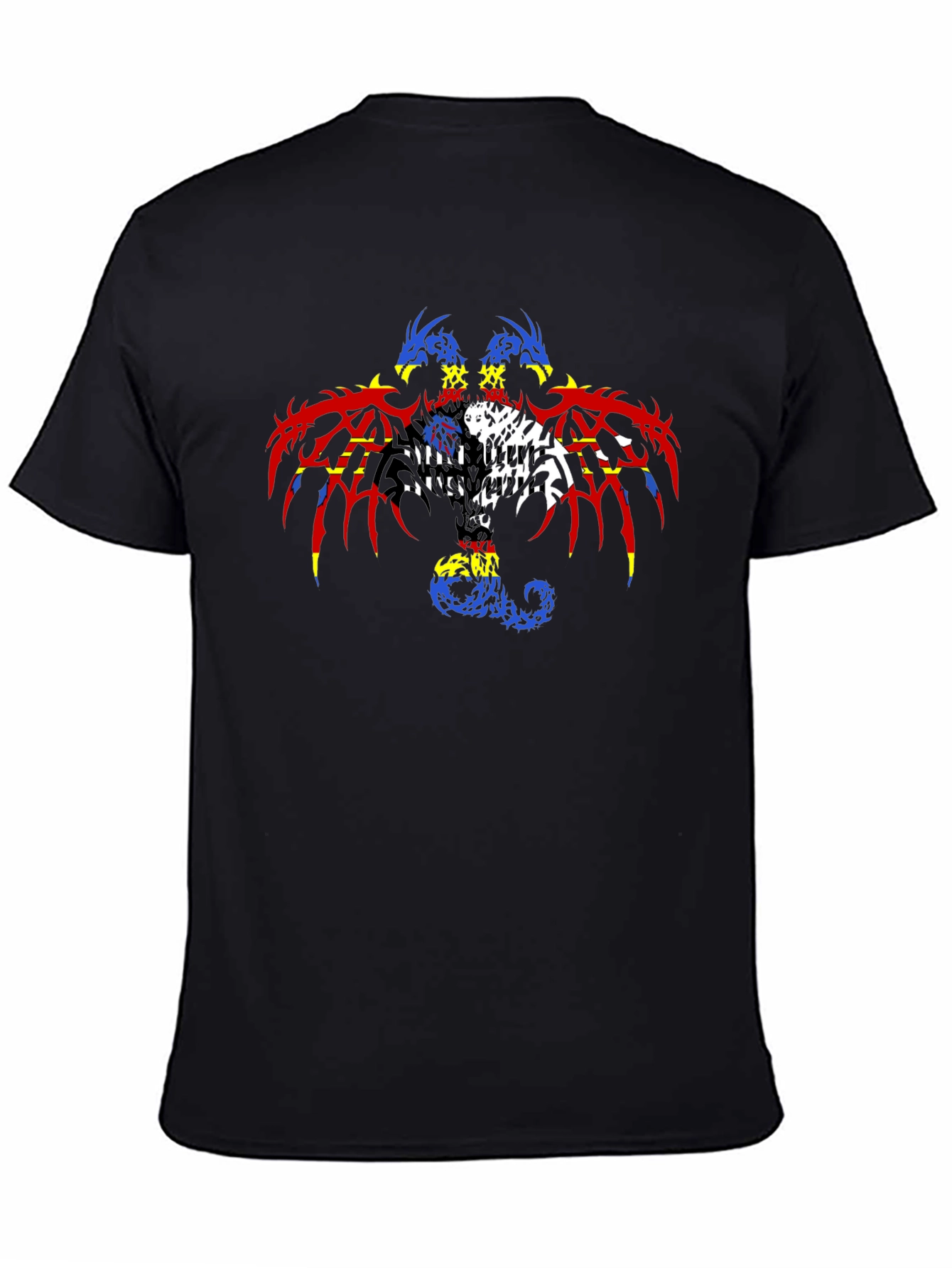 Dragon Print Black T-Shirt for Men
