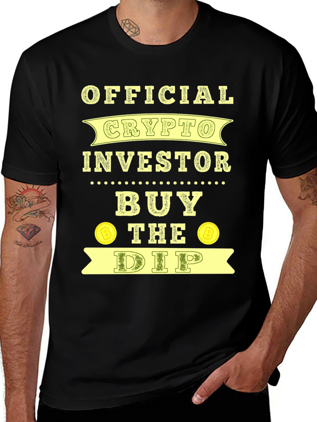 Official Crypto Investor Buy the Dip Black T-Shirt