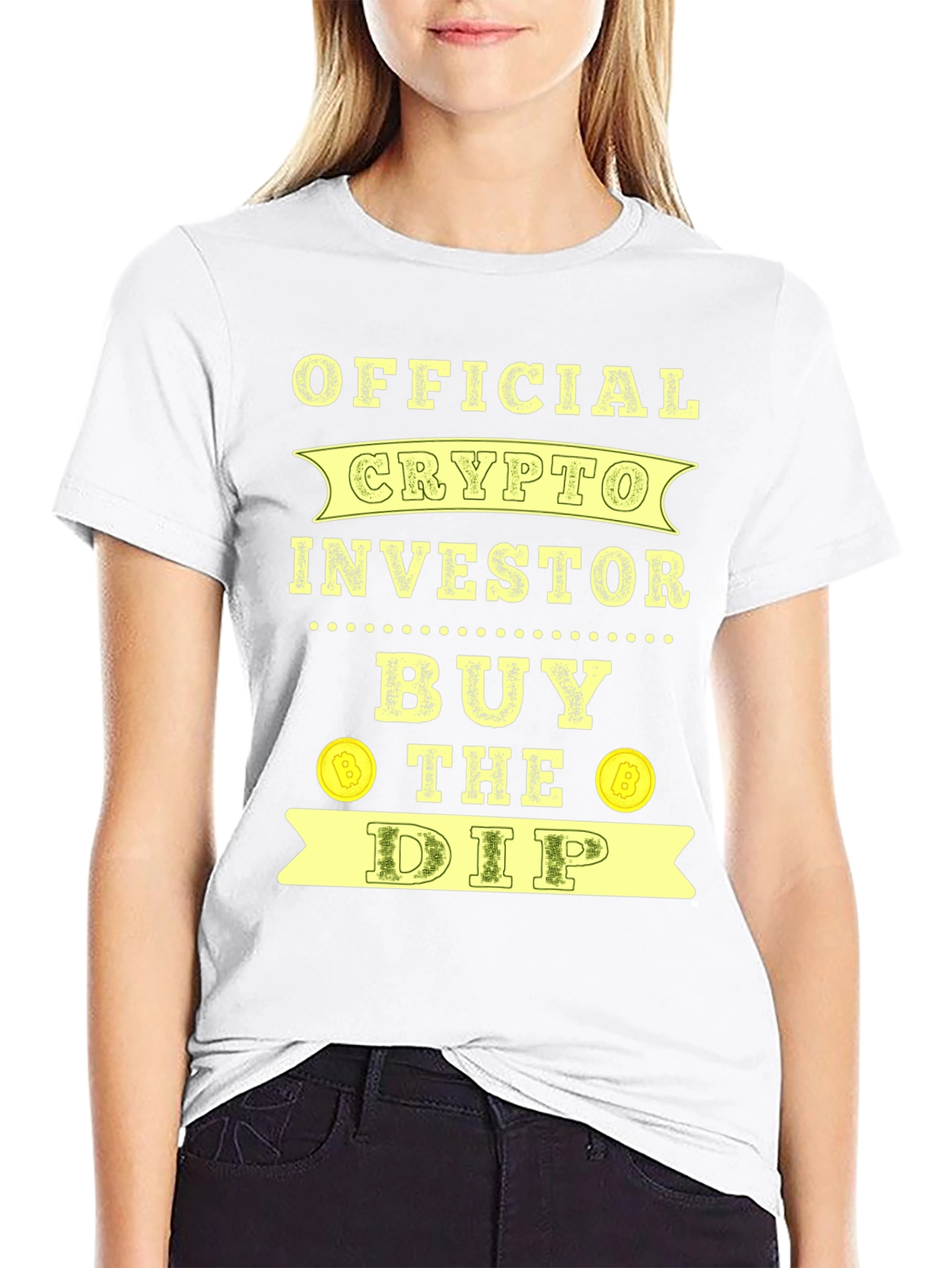 Official Crypto Investor Buy the Dip Black T-Shirt