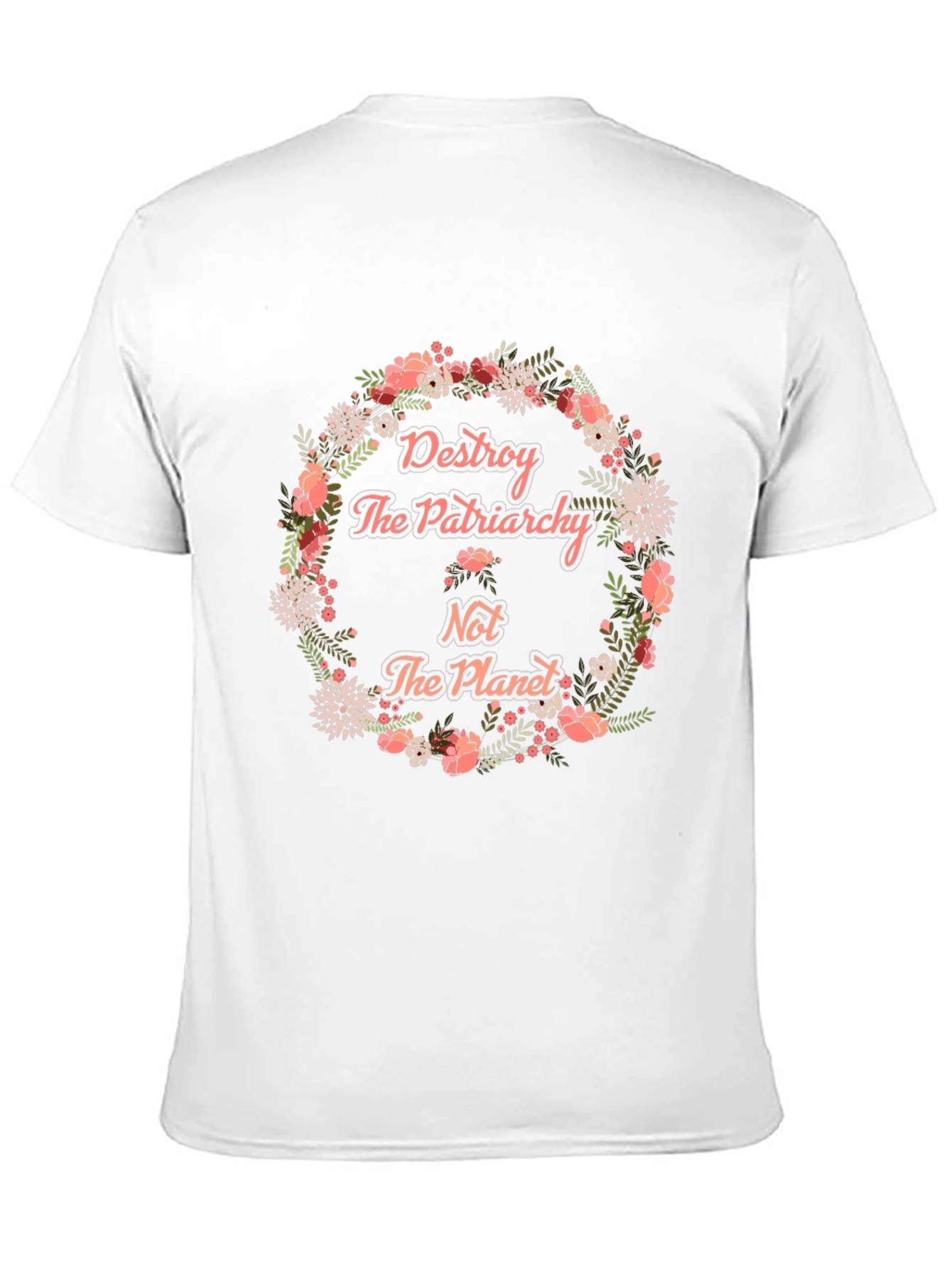 Feminist Floral Graphic Tee: Destroy Patriarchy