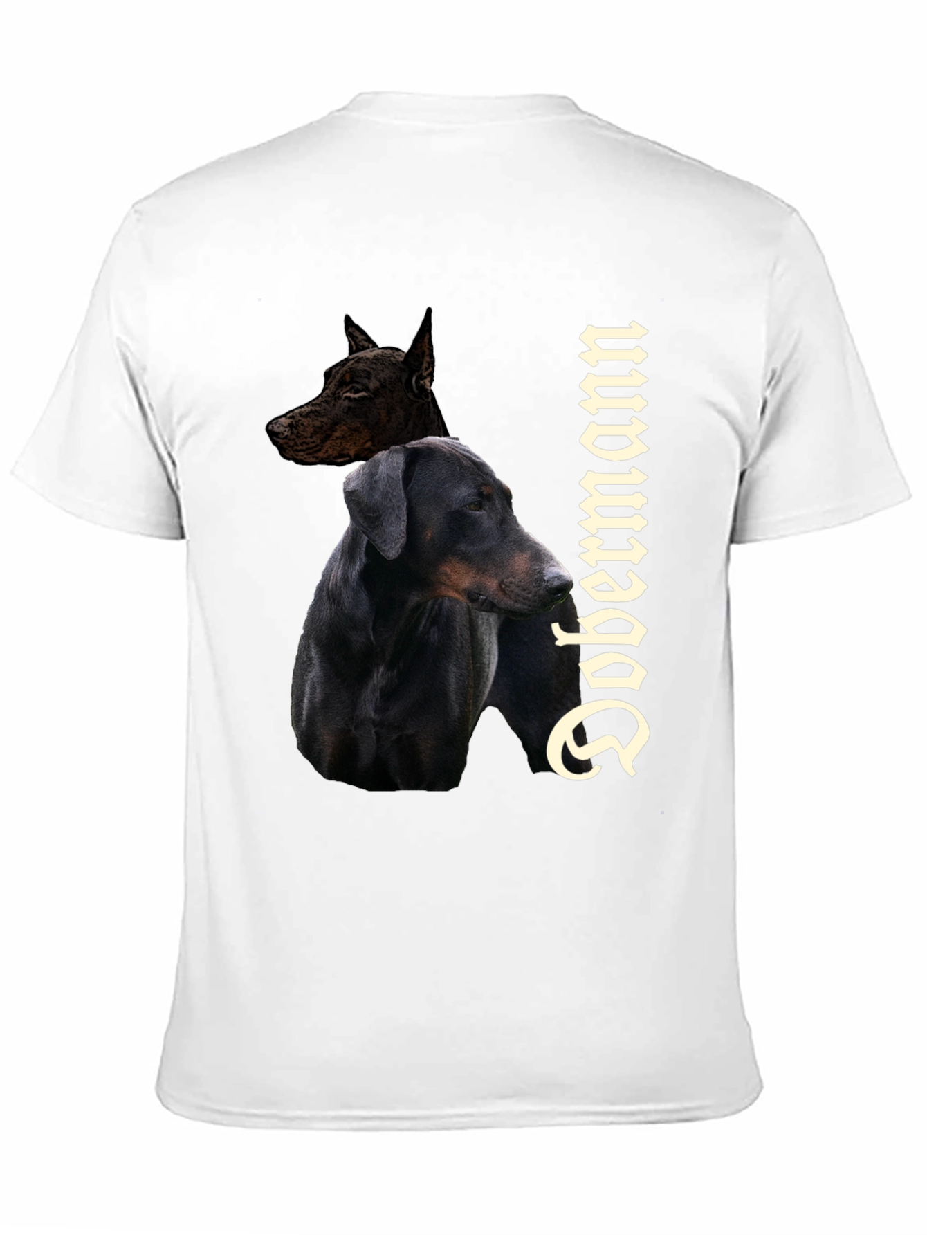 Dobermann Dog Graphic Tee - Stylish Black T-Shirt