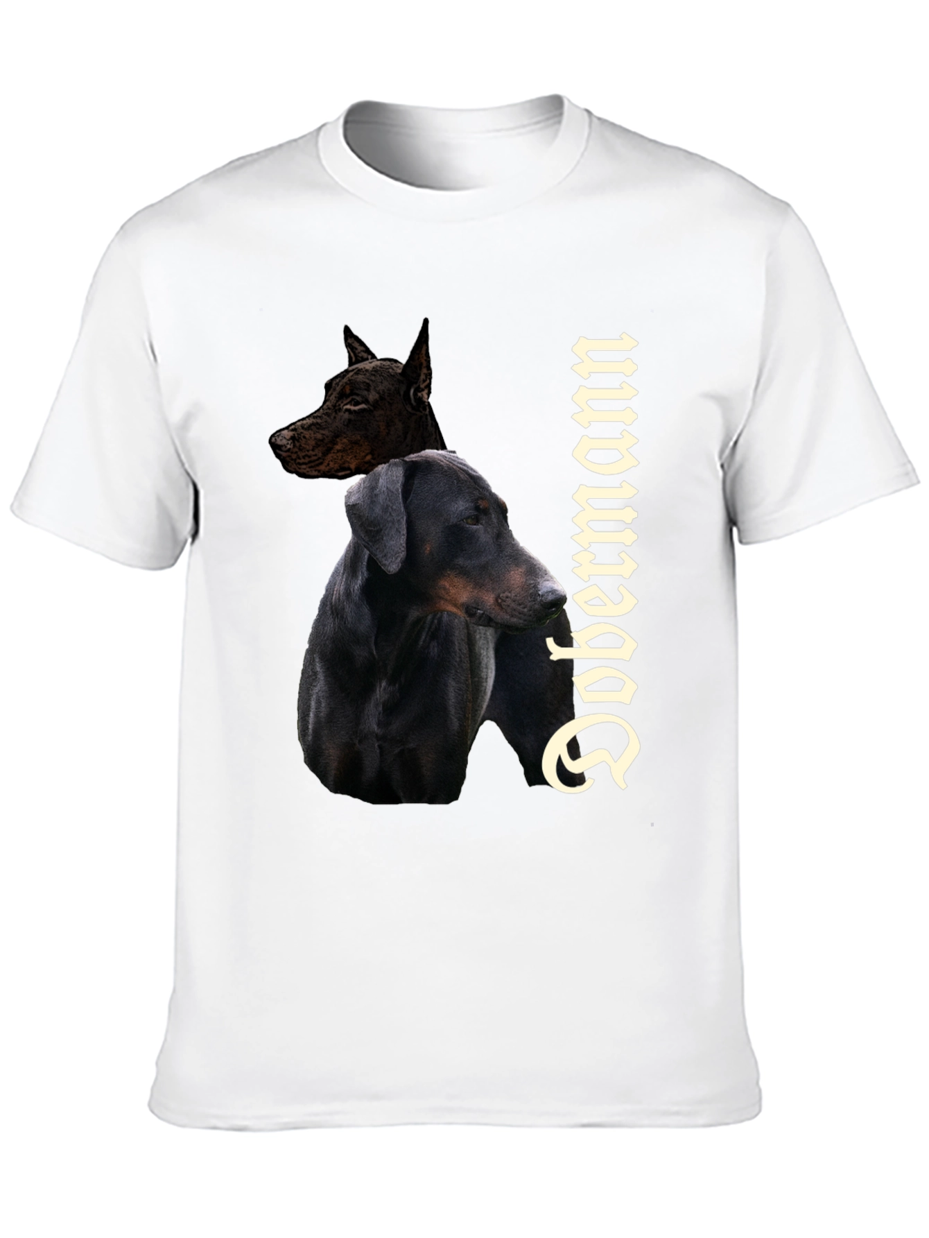 Dobermann Dog Graphic Tee - Stylish Black T-Shirt