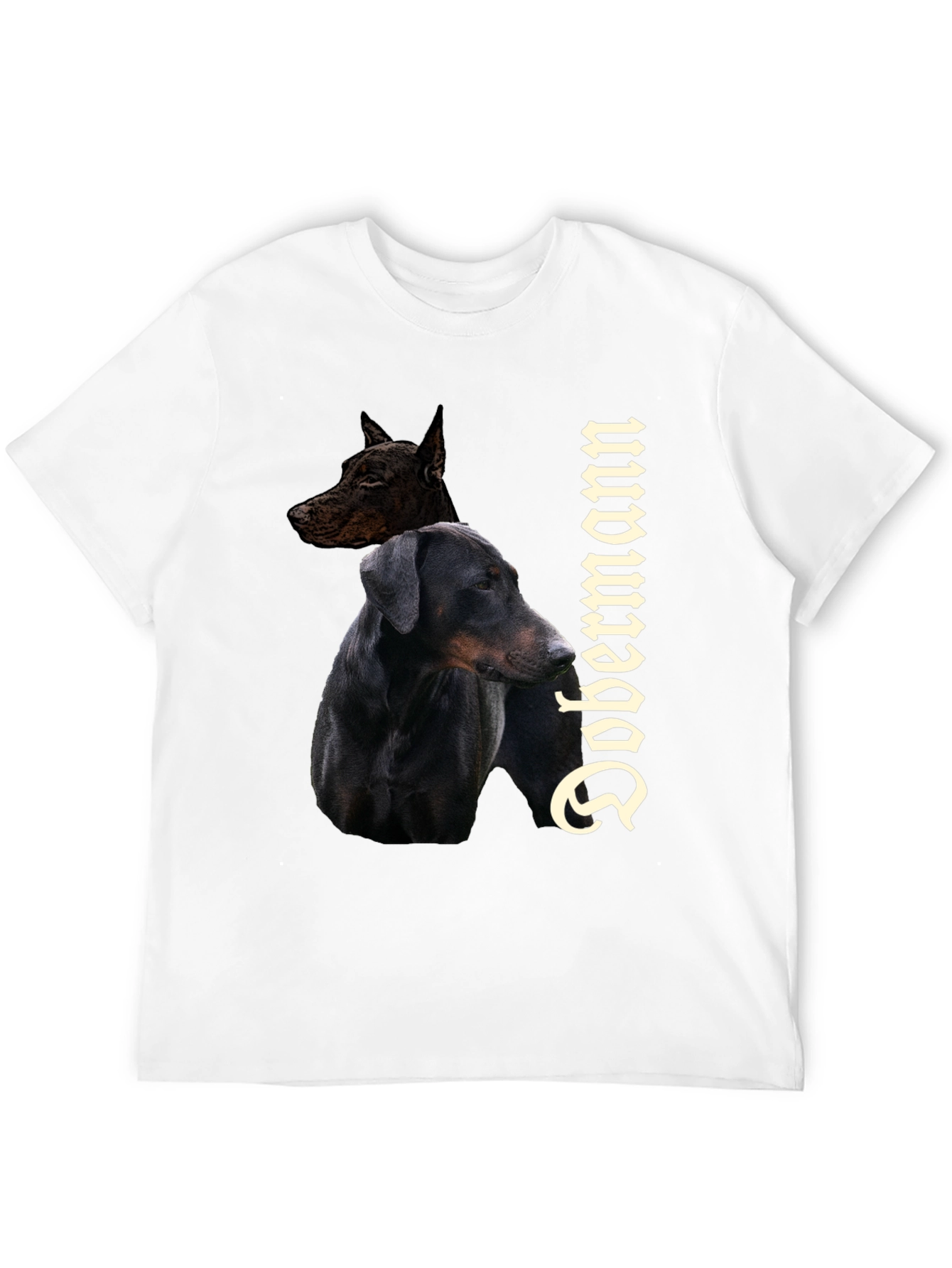 Dobermann Dog Graphic Tee - Stylish Black T-Shirt