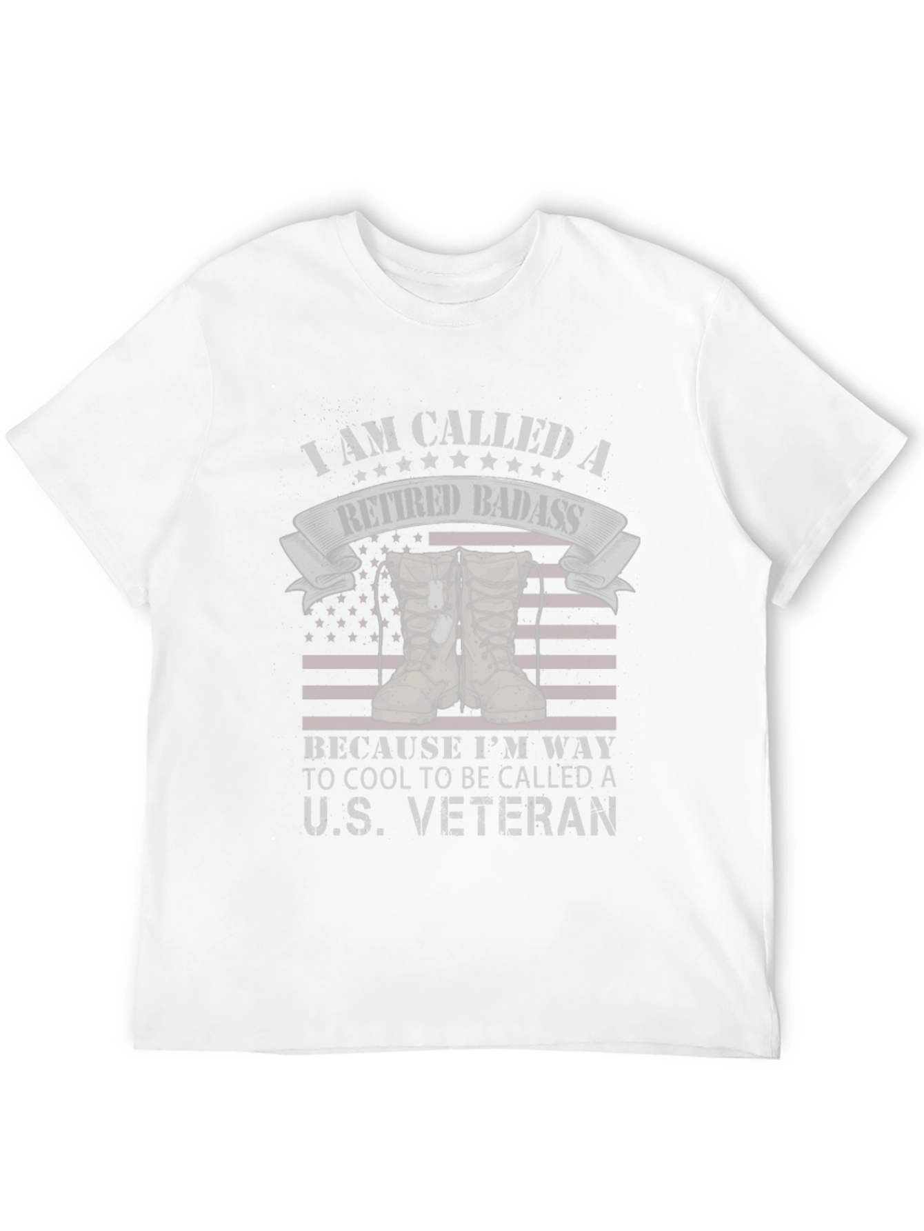 Retired Badass Veteran T-Shirt - Military Pride Apparel