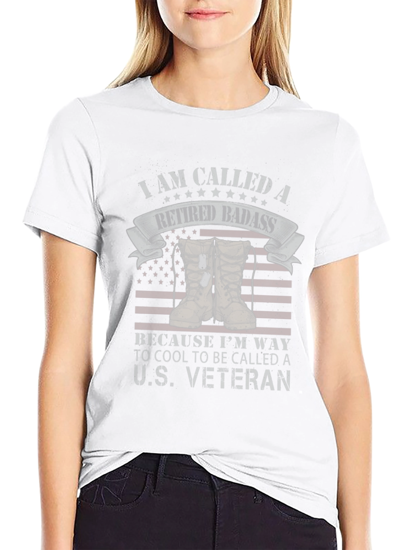 Retired Badass Veteran T-Shirt - Military Pride Apparel
