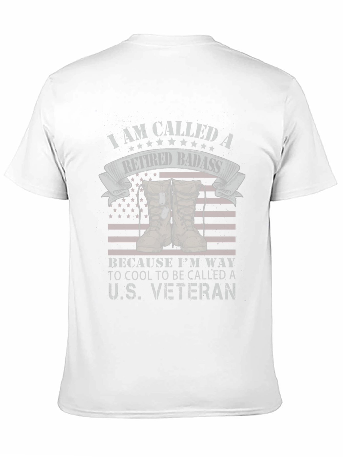 Retired Badass Veteran T-Shirt - Military Pride Apparel