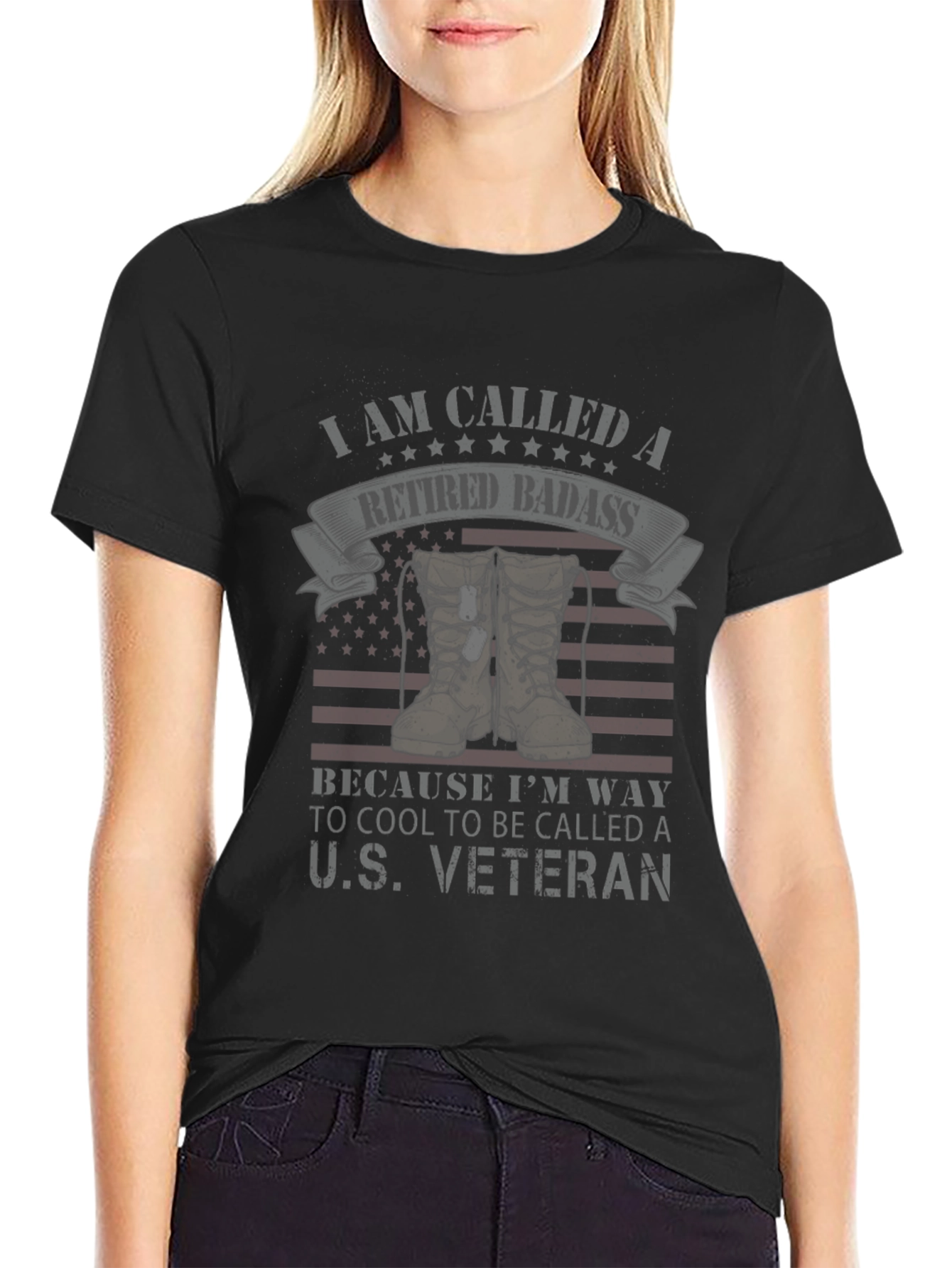 Retired Badass Veteran T-Shirt - Military Pride Apparel