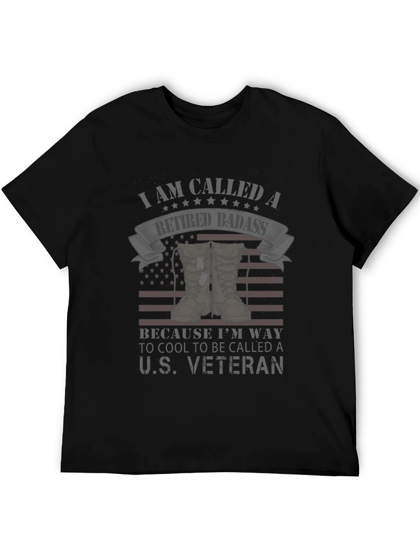 Retired Badass Veteran T-Shirt - Military Pride Apparel