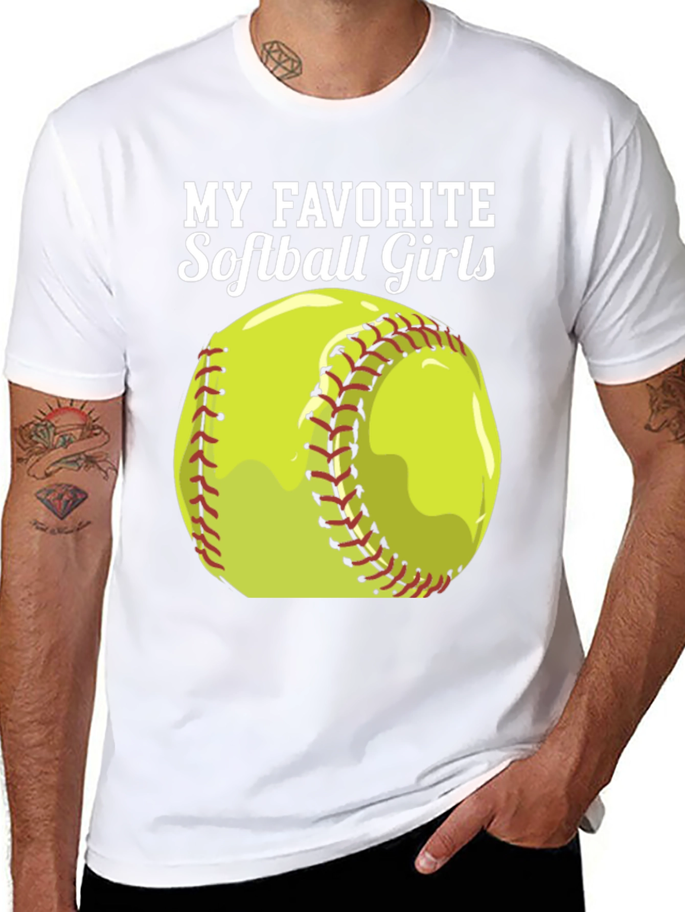 Softball Girls T-Shirt - Black