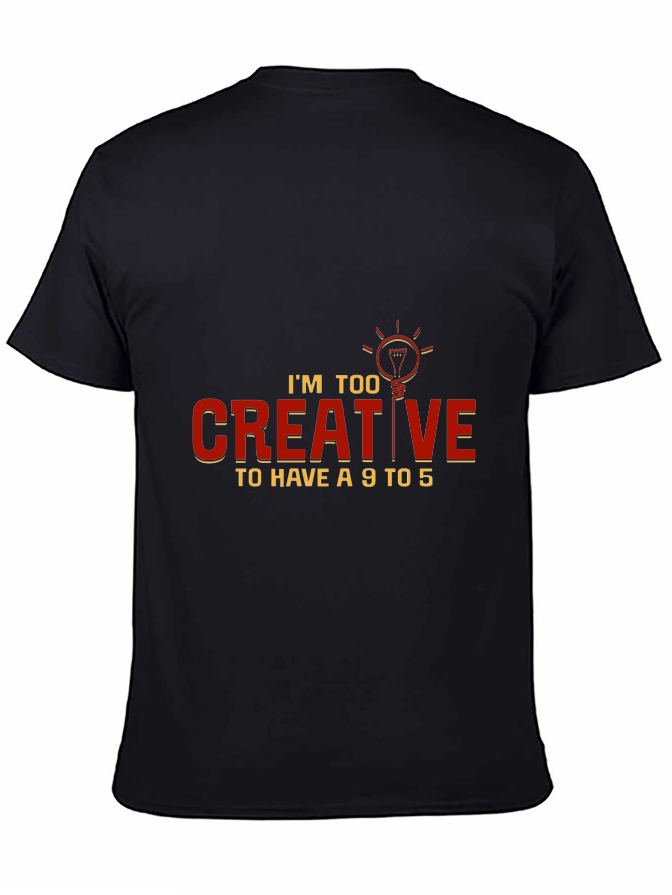Im Too Creative Black Graphic T-Shirt
