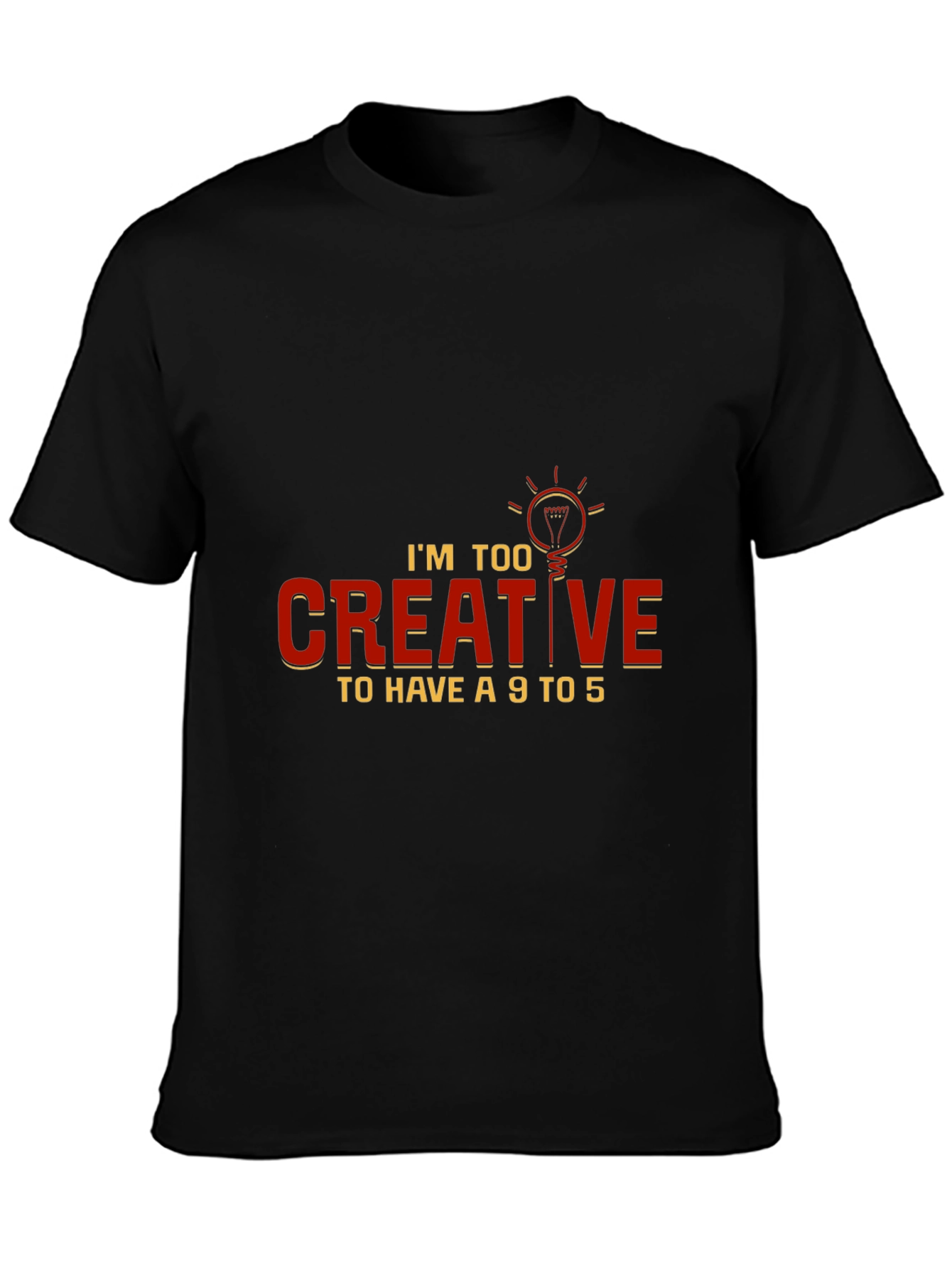 Im Too Creative Black Graphic T-Shirt