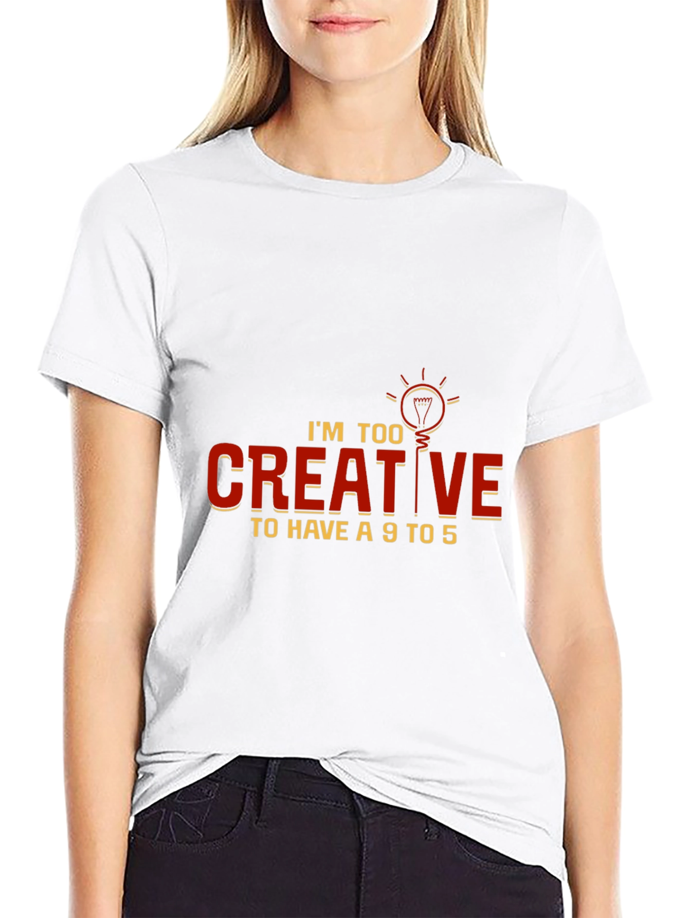 Im Too Creative Black Graphic T-Shirt