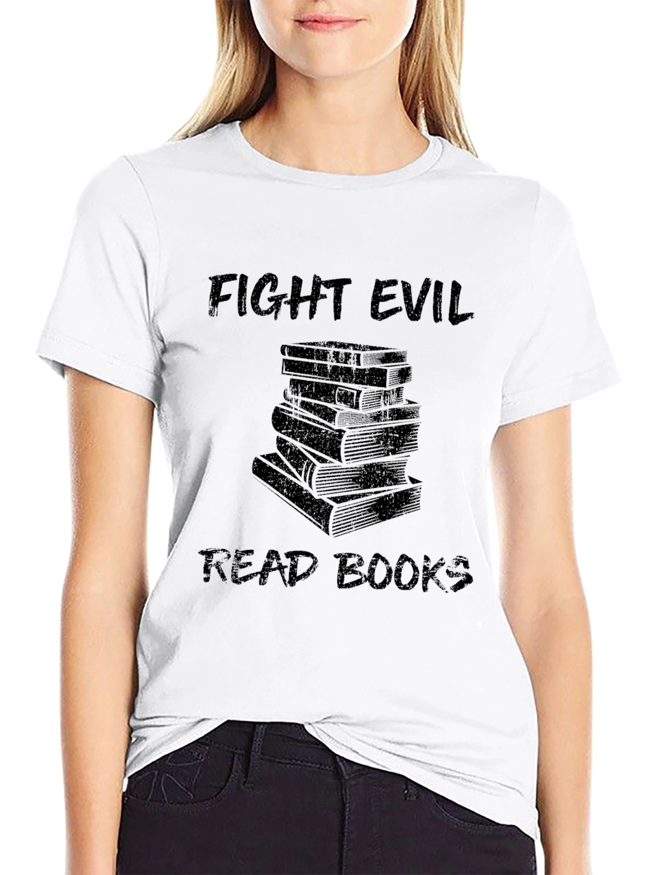 Fight Evil Read Books Graphic Tee