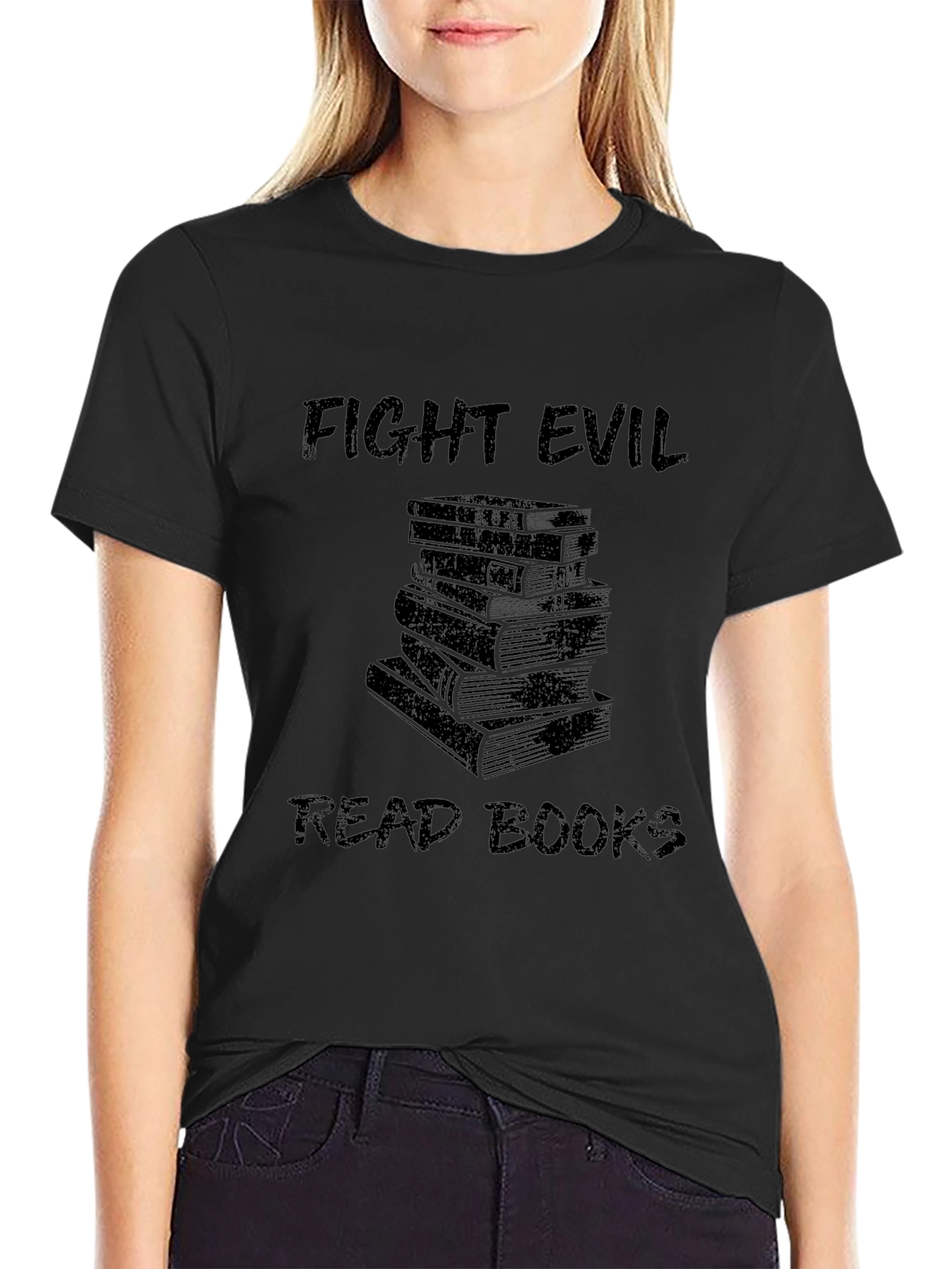 Fight Evil Read Books Graphic Tee