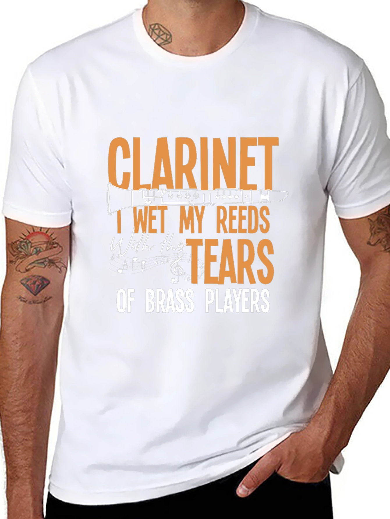Clarinet Tears of Brass Players Funny Musician T-Shirt