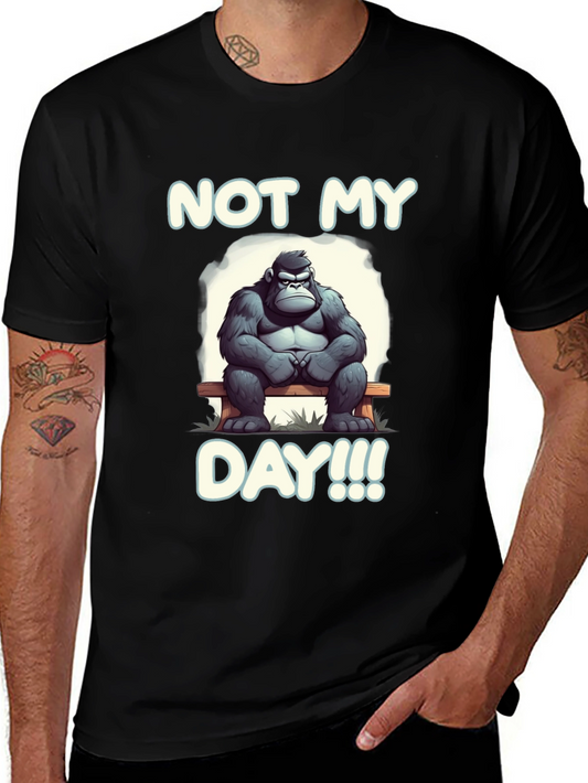 Not My Day Gorilla T-Shirt - Black Graphic Tee