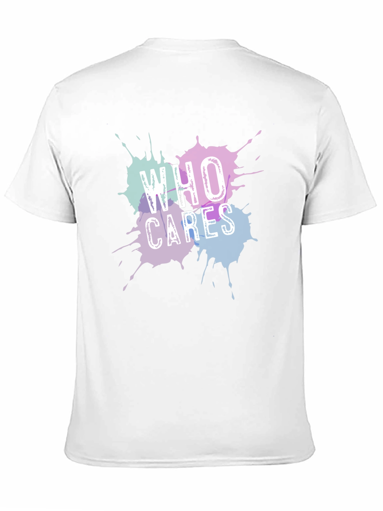 Who Cares Graphic Tee - Black Crew Neck T-Shirt