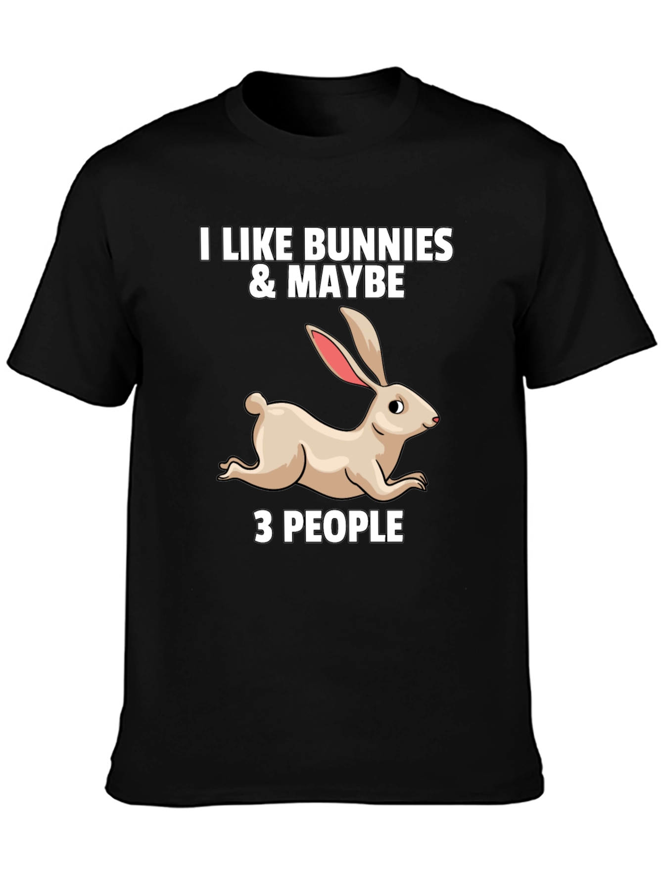 I Like Bunnies & Maybe 3 People Graphic T-Shirt