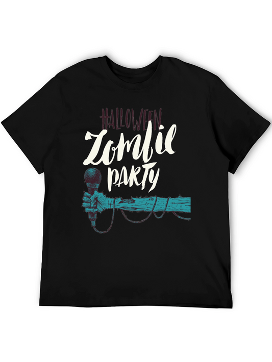 Halloween Zombie Party Black T-Shirt