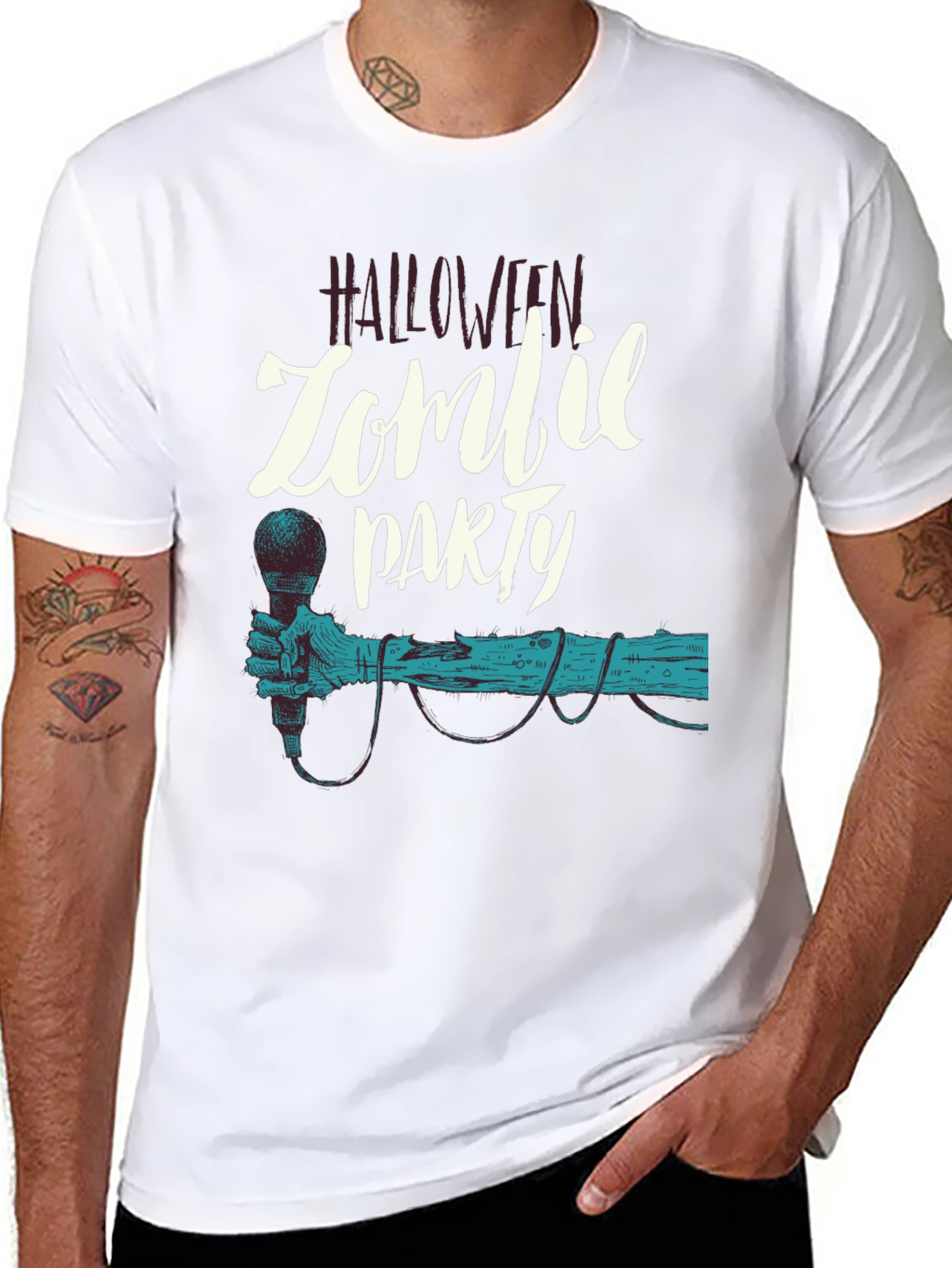 Halloween Zombie Party Black T-Shirt