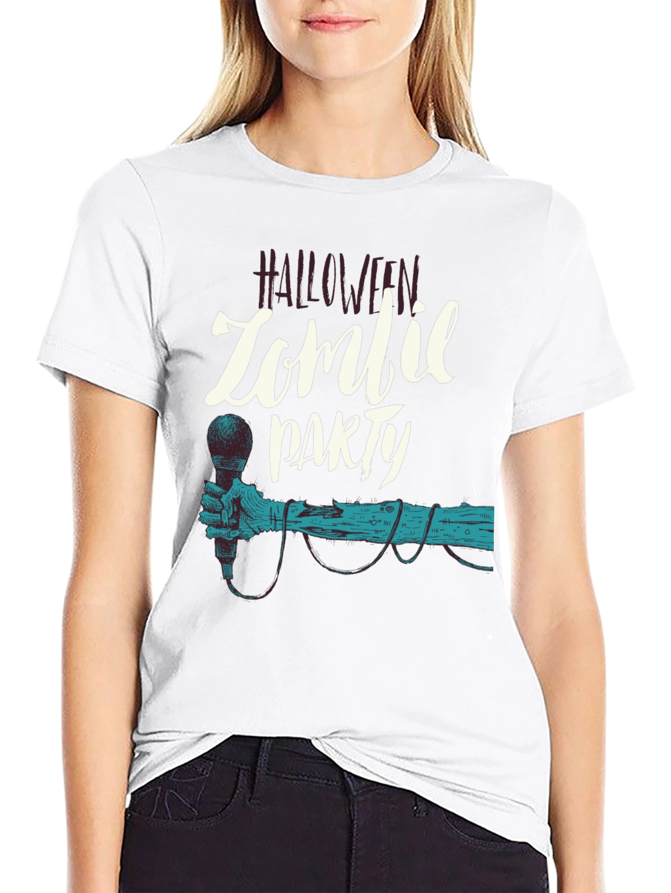 Halloween Zombie Party Black T-Shirt