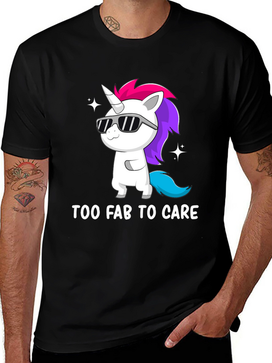 Too Fab to Care Unicorn Graphic Tee