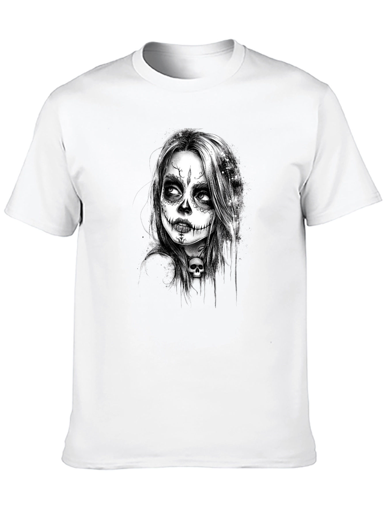Sugar Skull Girl Graphic Tee - Black