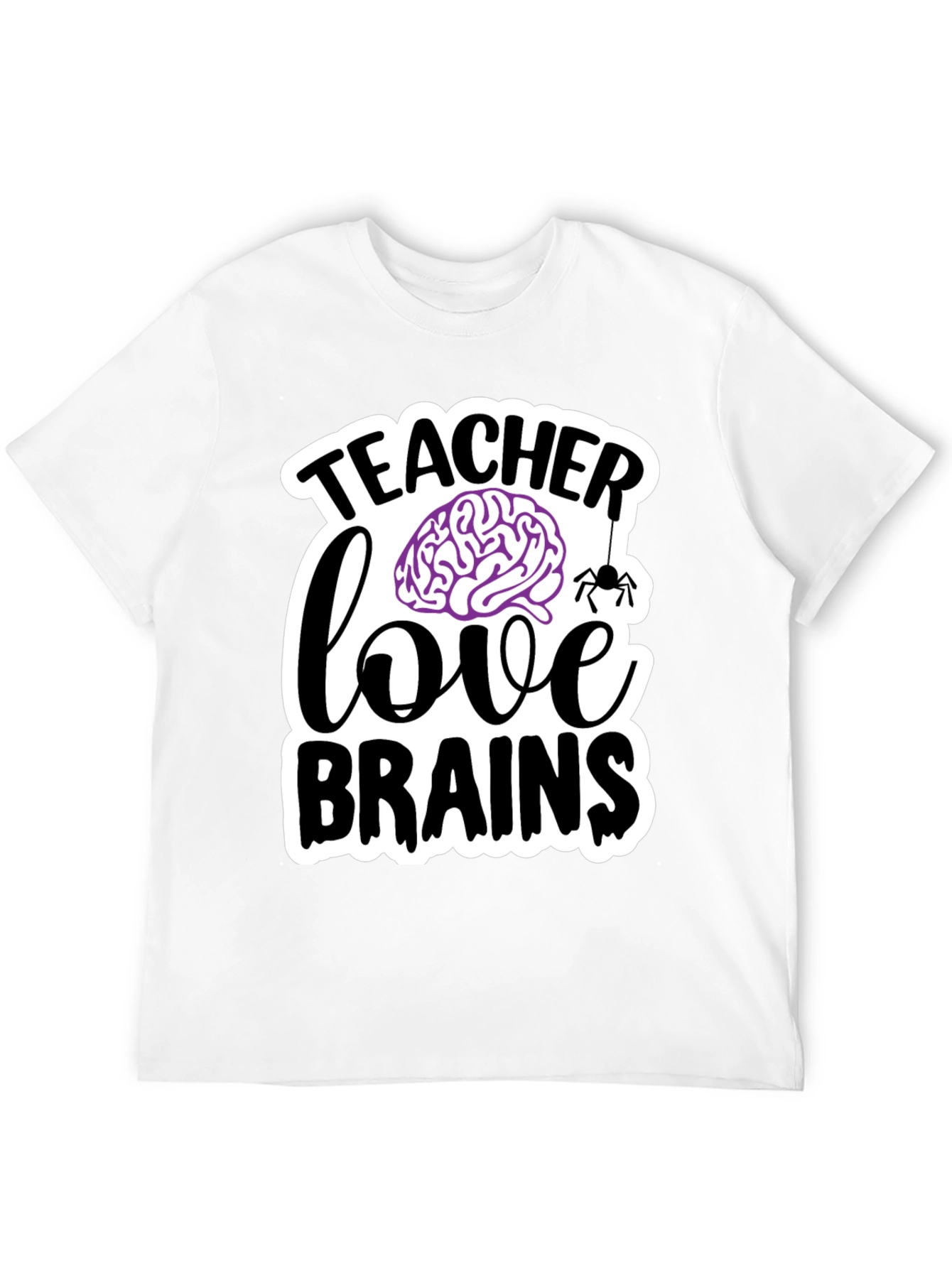 Teacher Love Brains T-Shirt Halloween Tee