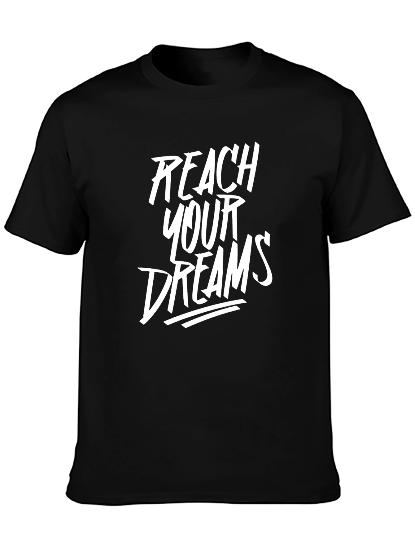 Reach Your Dreams Black Graphic Tee