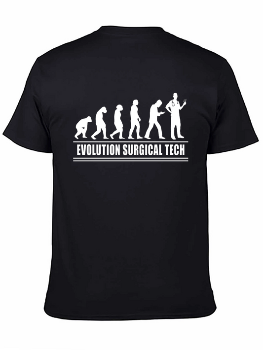 Evolution of Surgical Tech T-Shirt - Black Cotton Tee