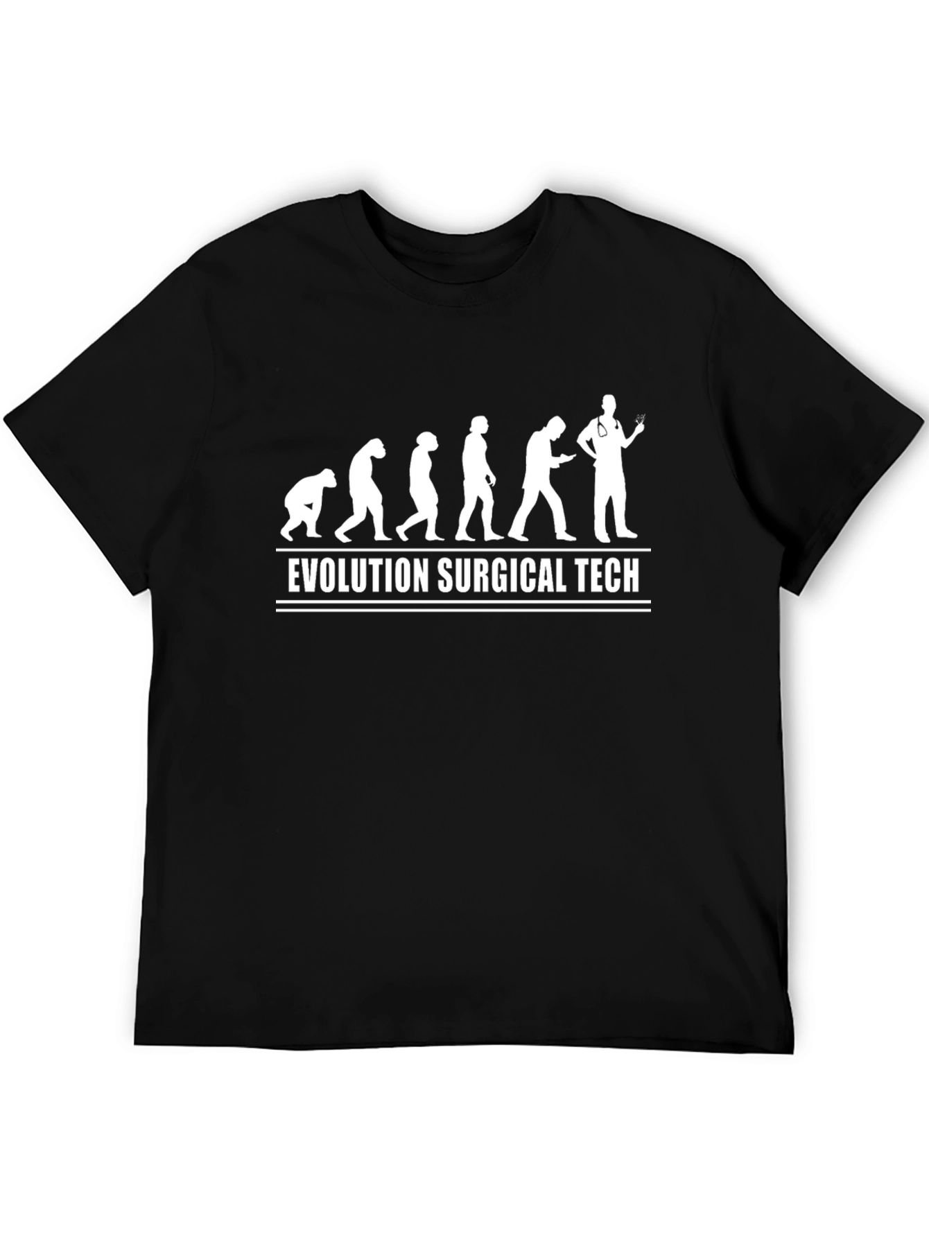 Evolution of Surgical Tech T-Shirt - Black Cotton Tee