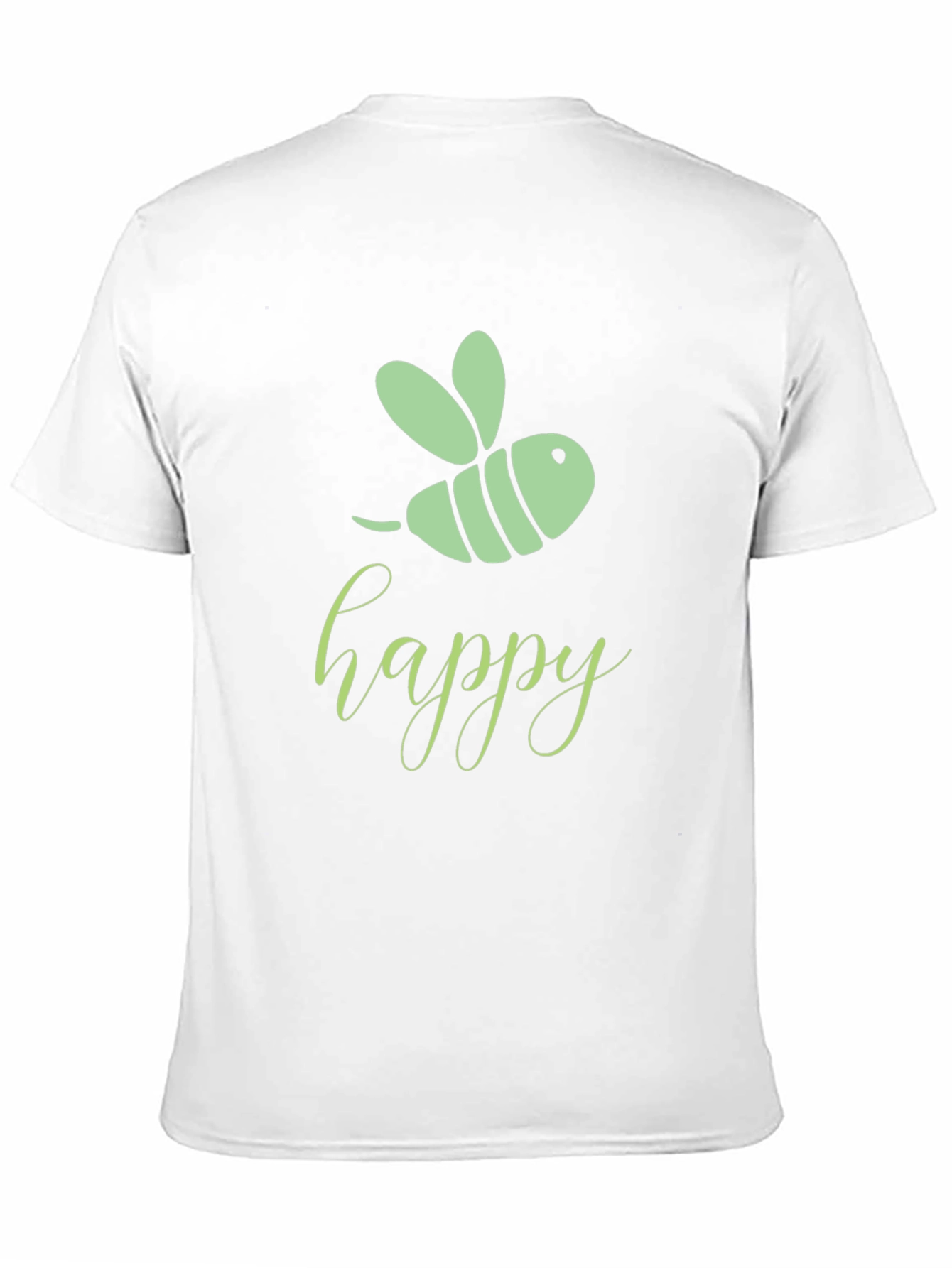 Happy Bee Graphic Tee - Black Cotton T-Shirt