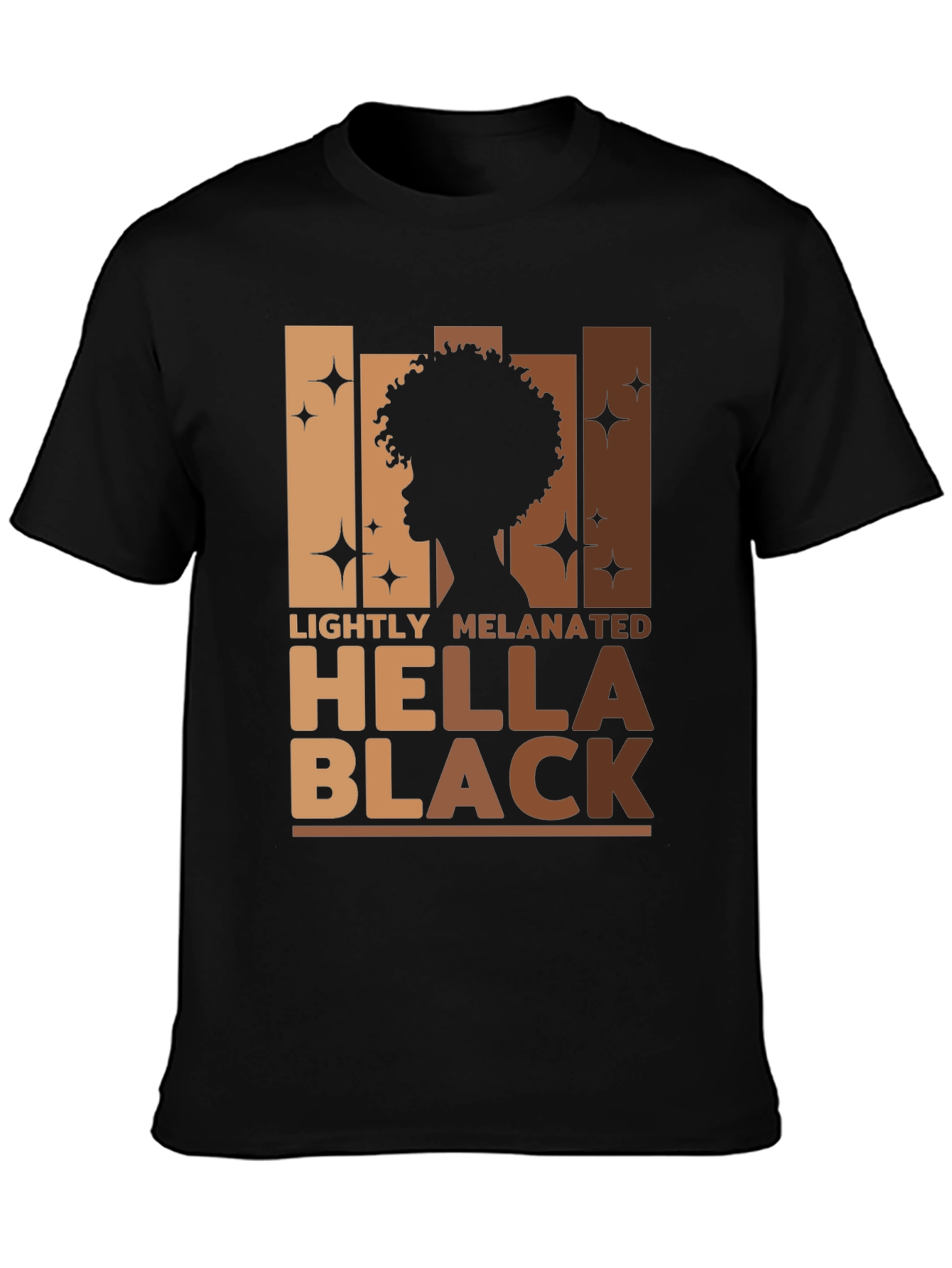 Lightly Melanated Hella Black Graphic Tee