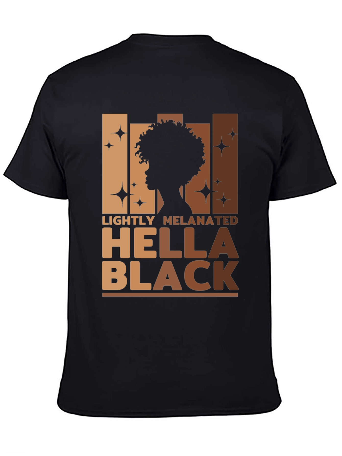 Lightly Melanated Hella Black Graphic Tee