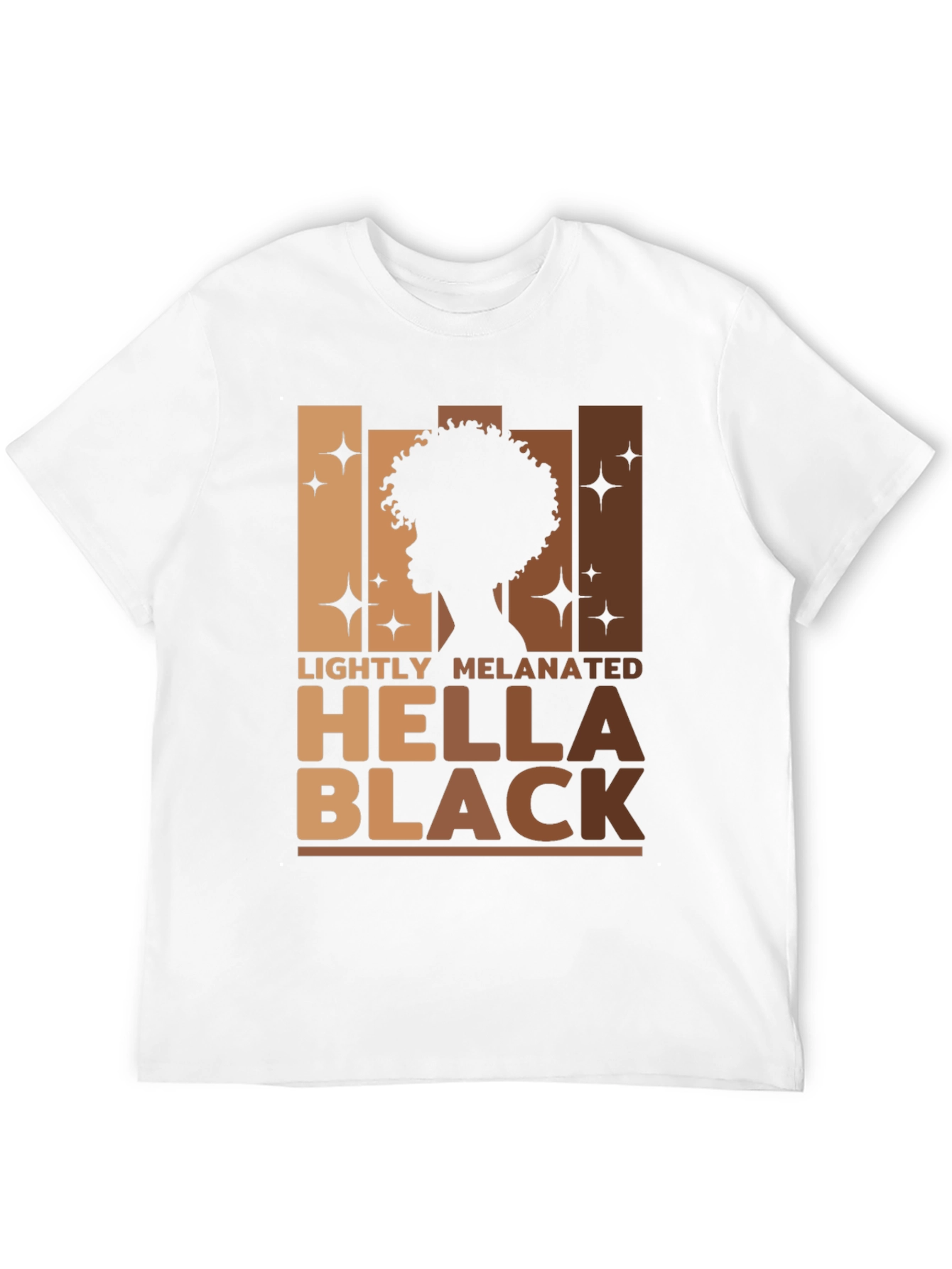 Lightly Melanated Hella Black Graphic Tee
