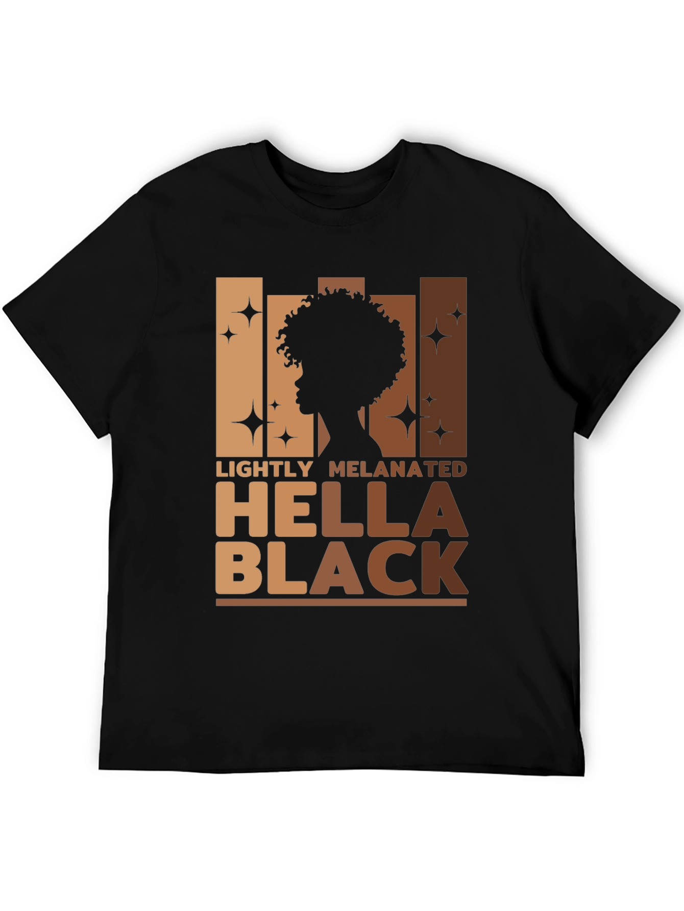 Lightly Melanated Hella Black Graphic Tee