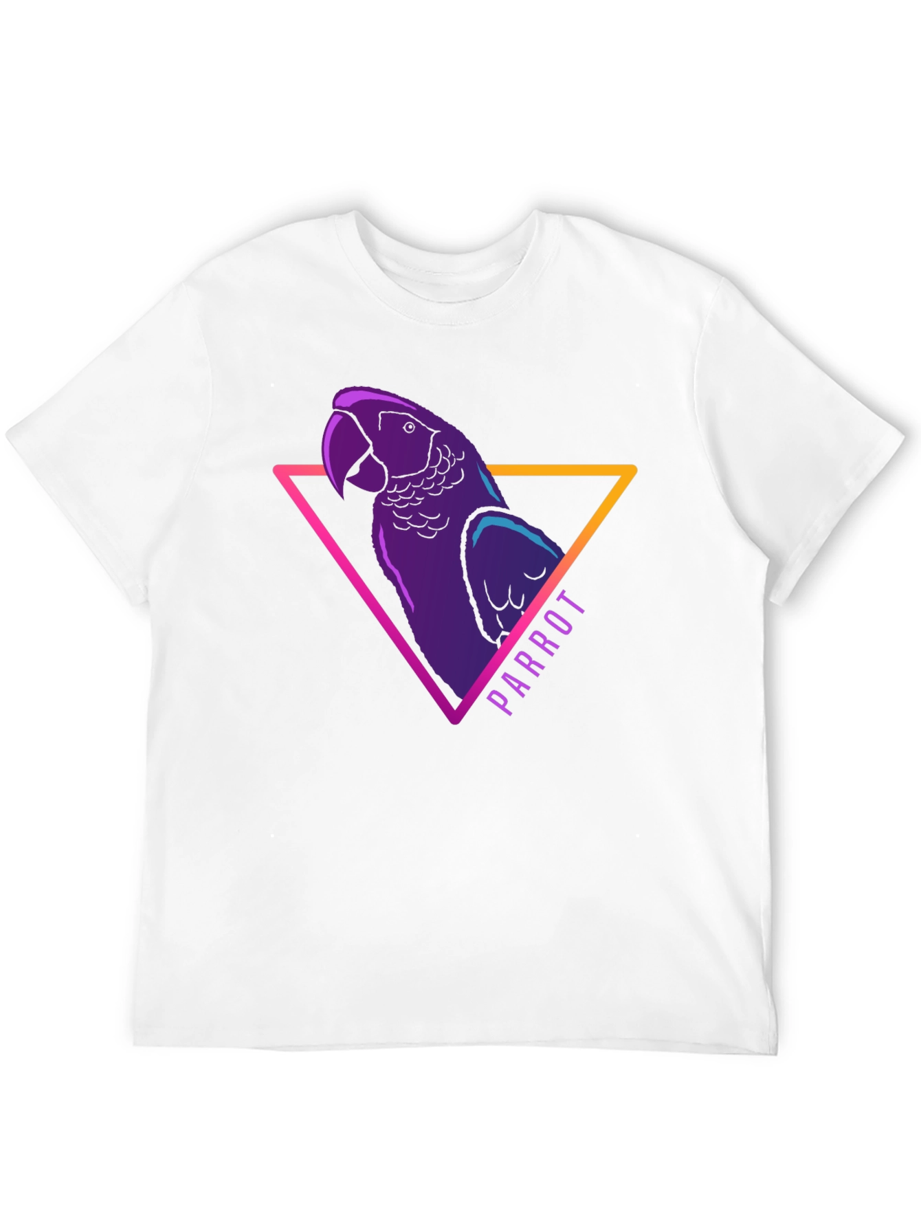 Neon Parrot Graphic Tee - Mens Black T-Shirt