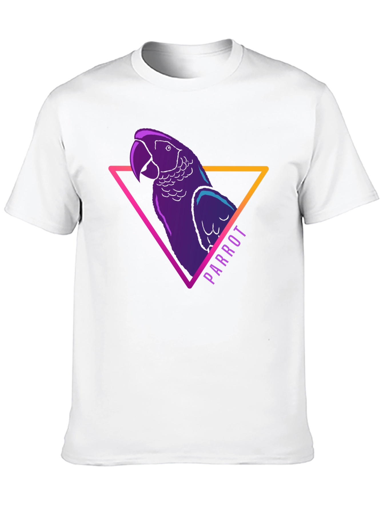 Neon Parrot Graphic Tee - Mens Black T-Shirt
