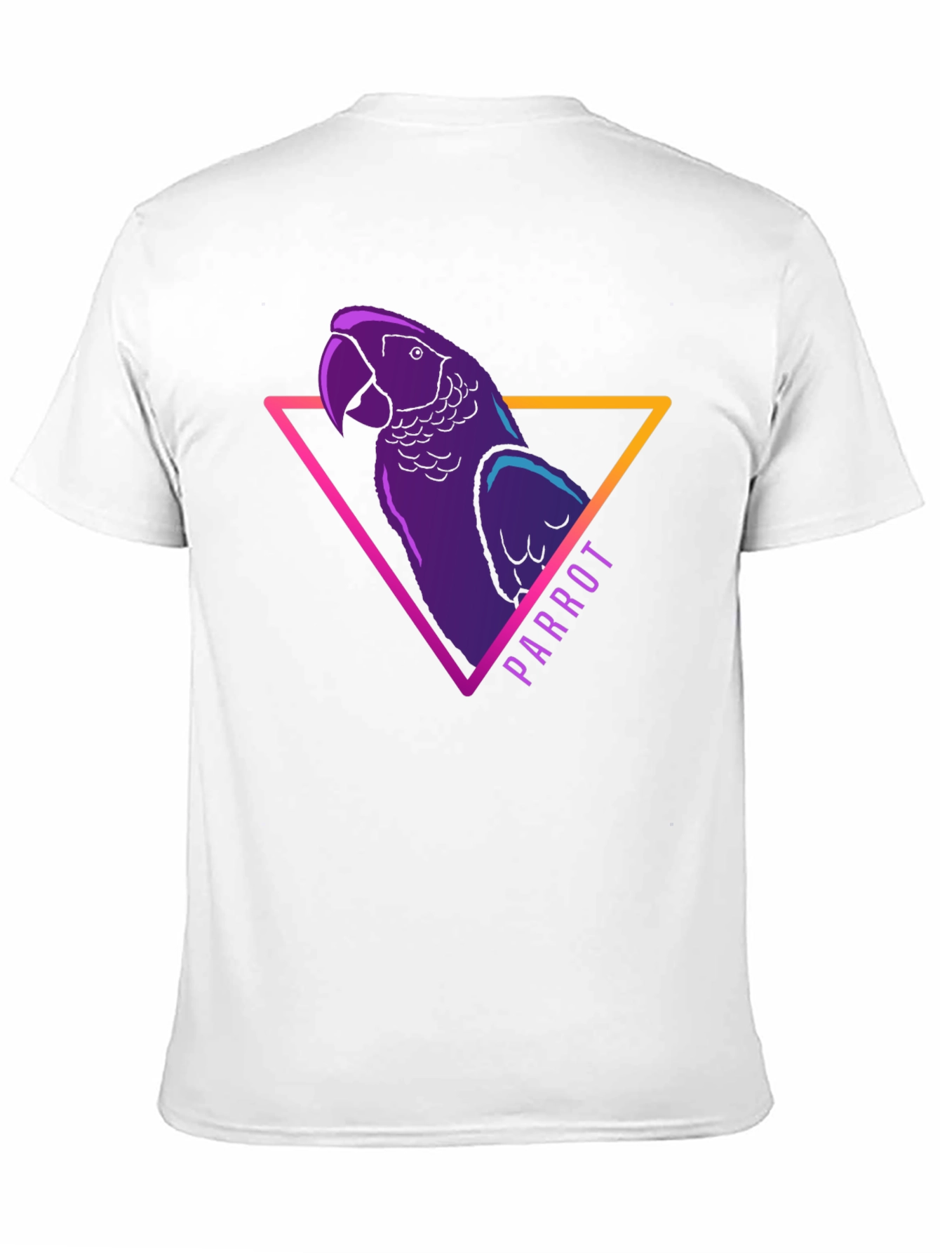 Neon Parrot Graphic Tee - Mens Black T-Shirt
