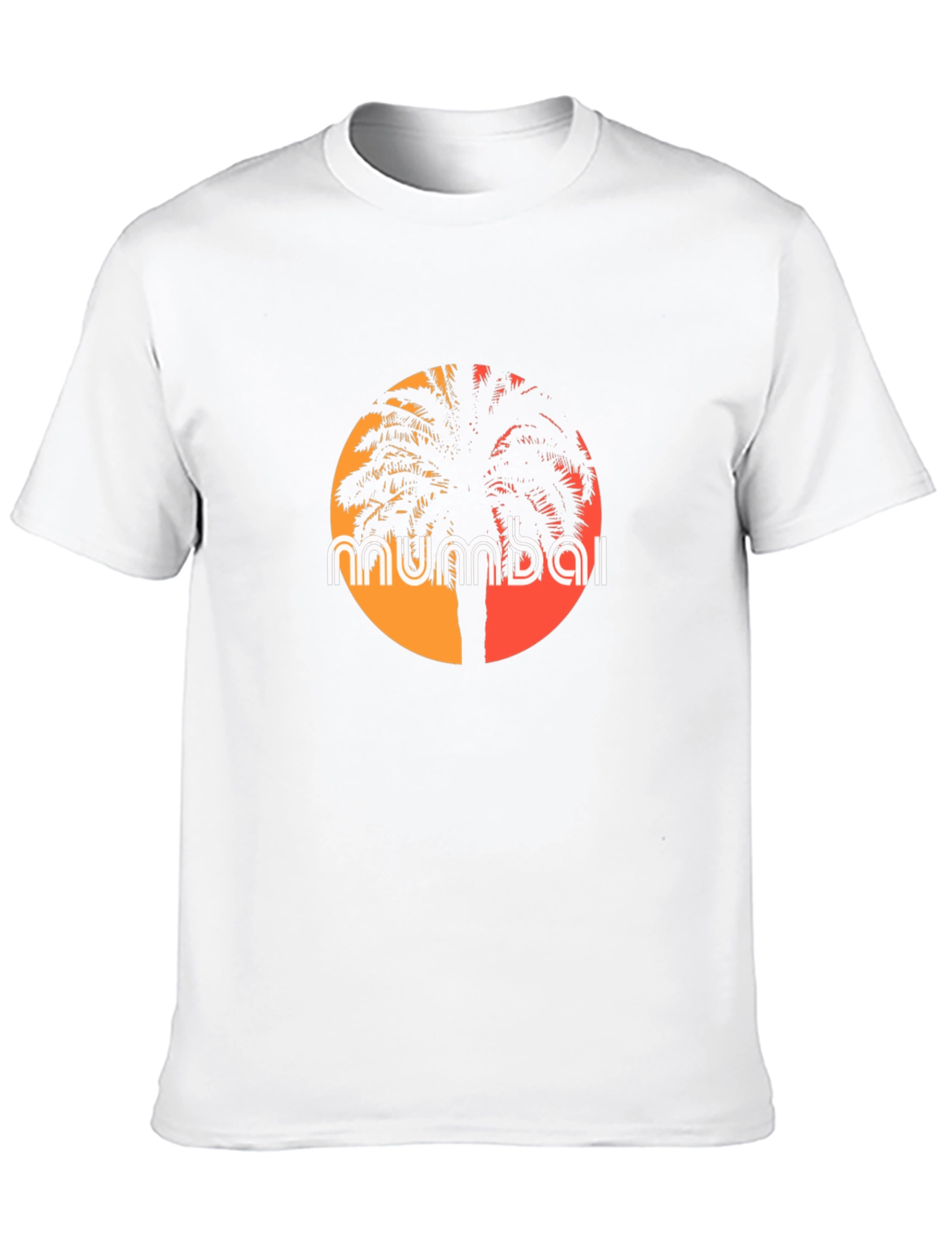 Mumbai Palm Tree Graphic T-Shirt - Black