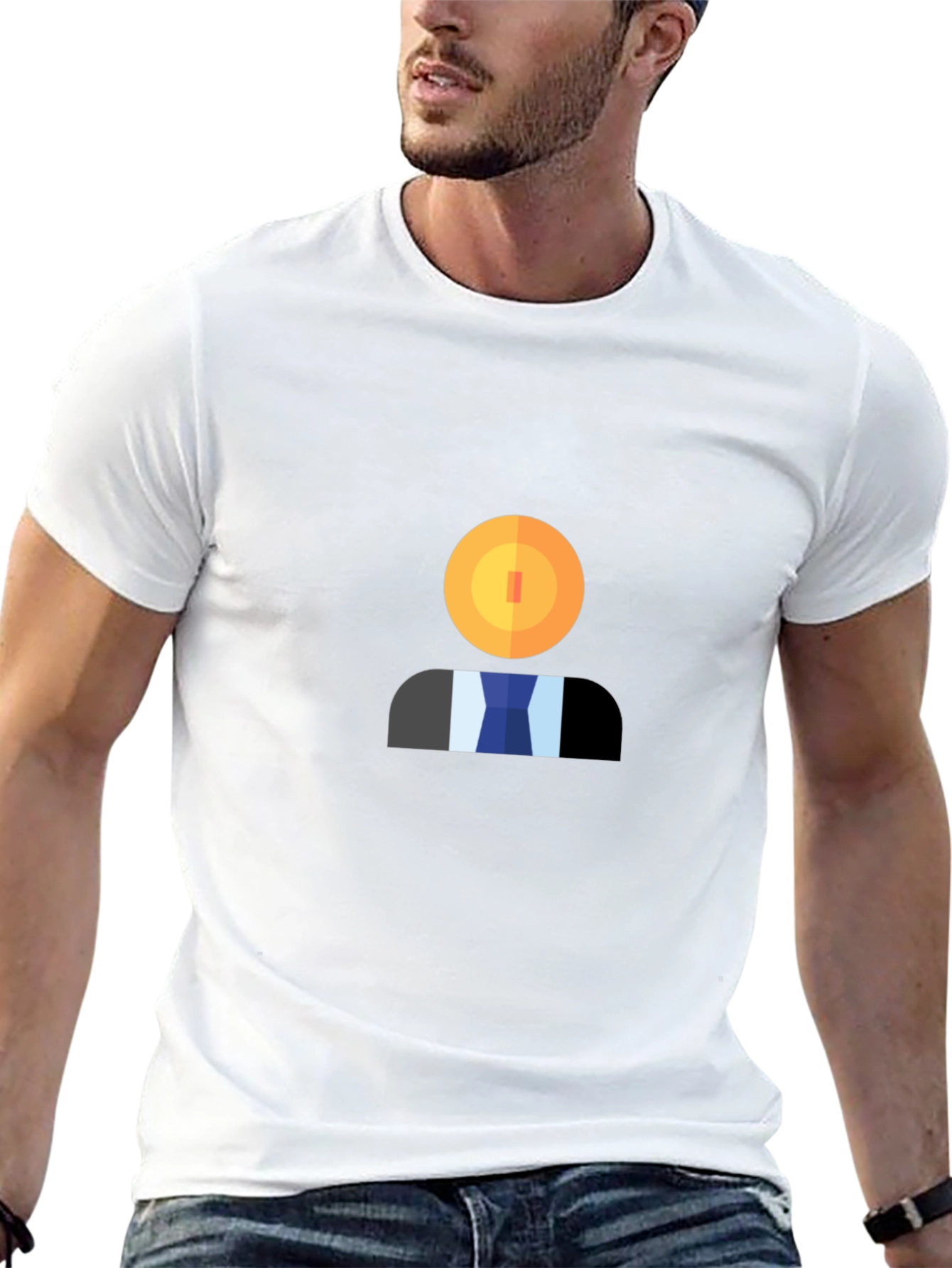 Geometric Head T-Shirt - Modern Graphic Tee