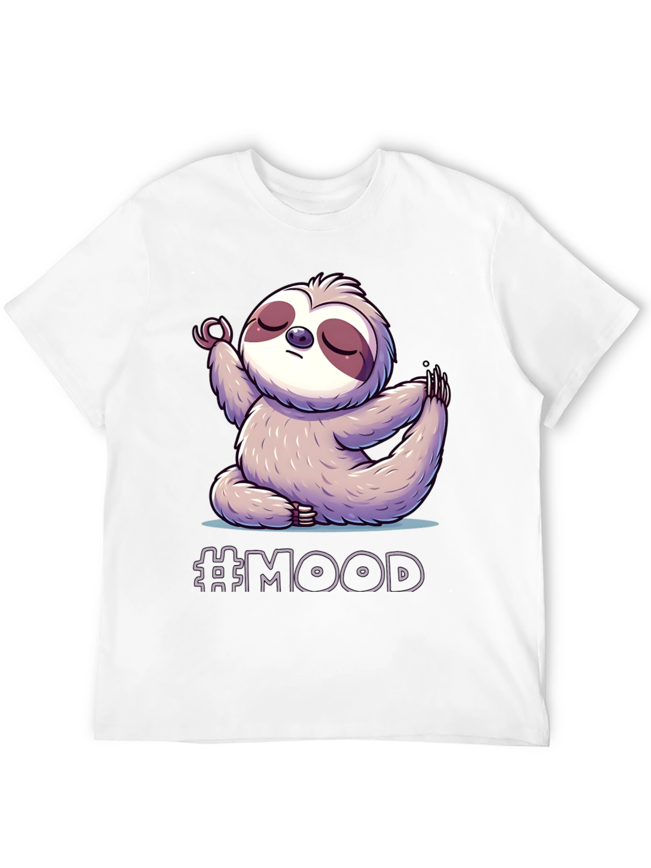 Sloth Mood Yoga Black T-Shirt