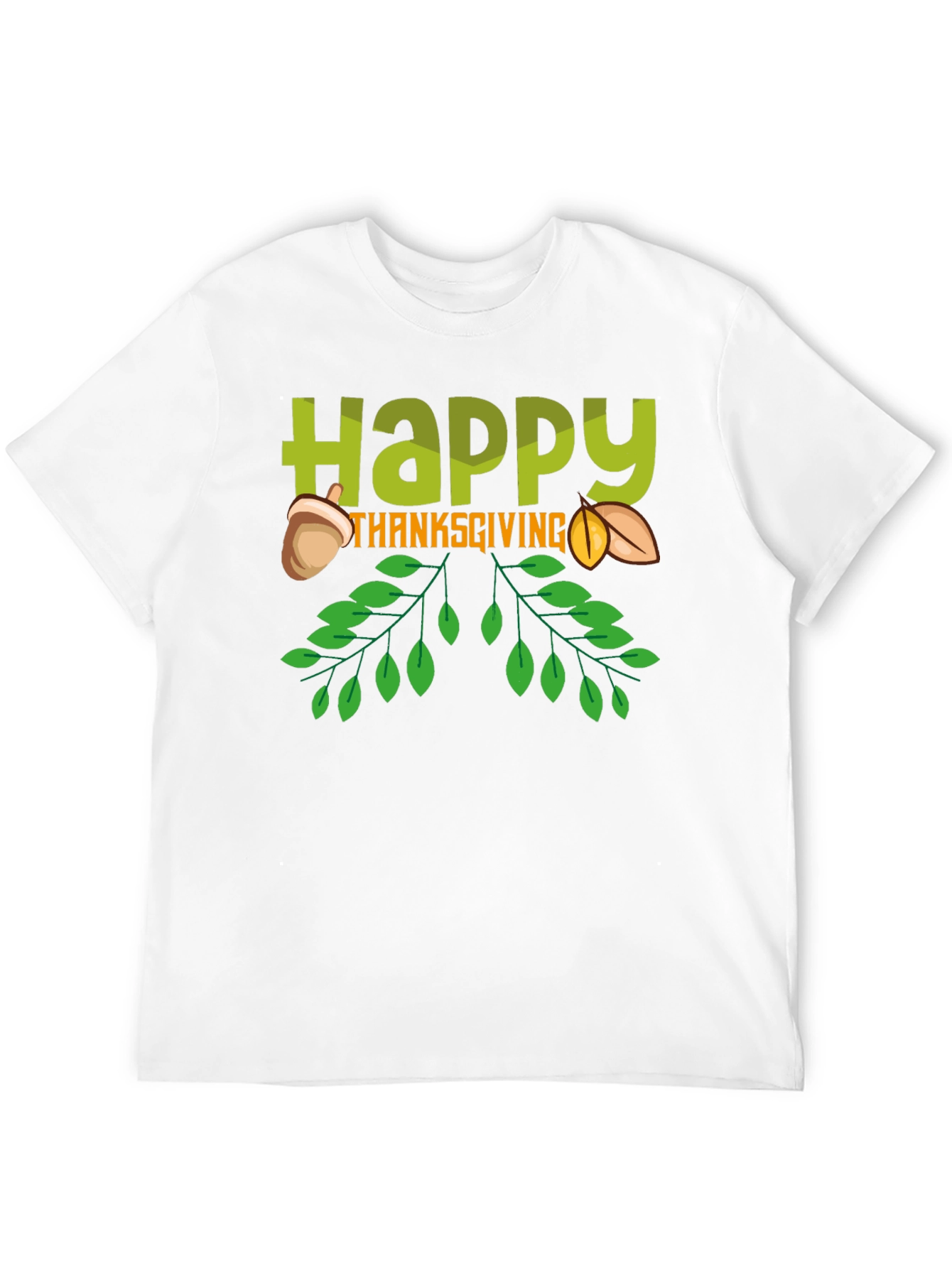 Happy Thanksgiving Graphic Tee - Black