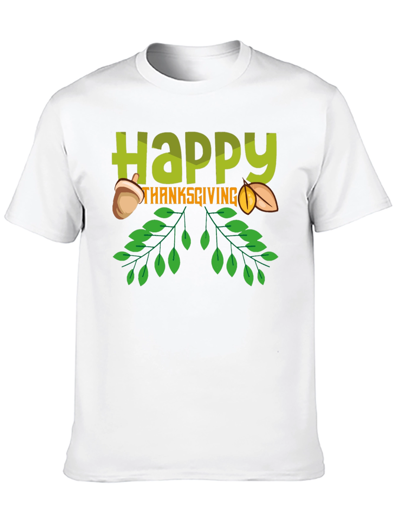 Happy Thanksgiving Graphic Tee - Black