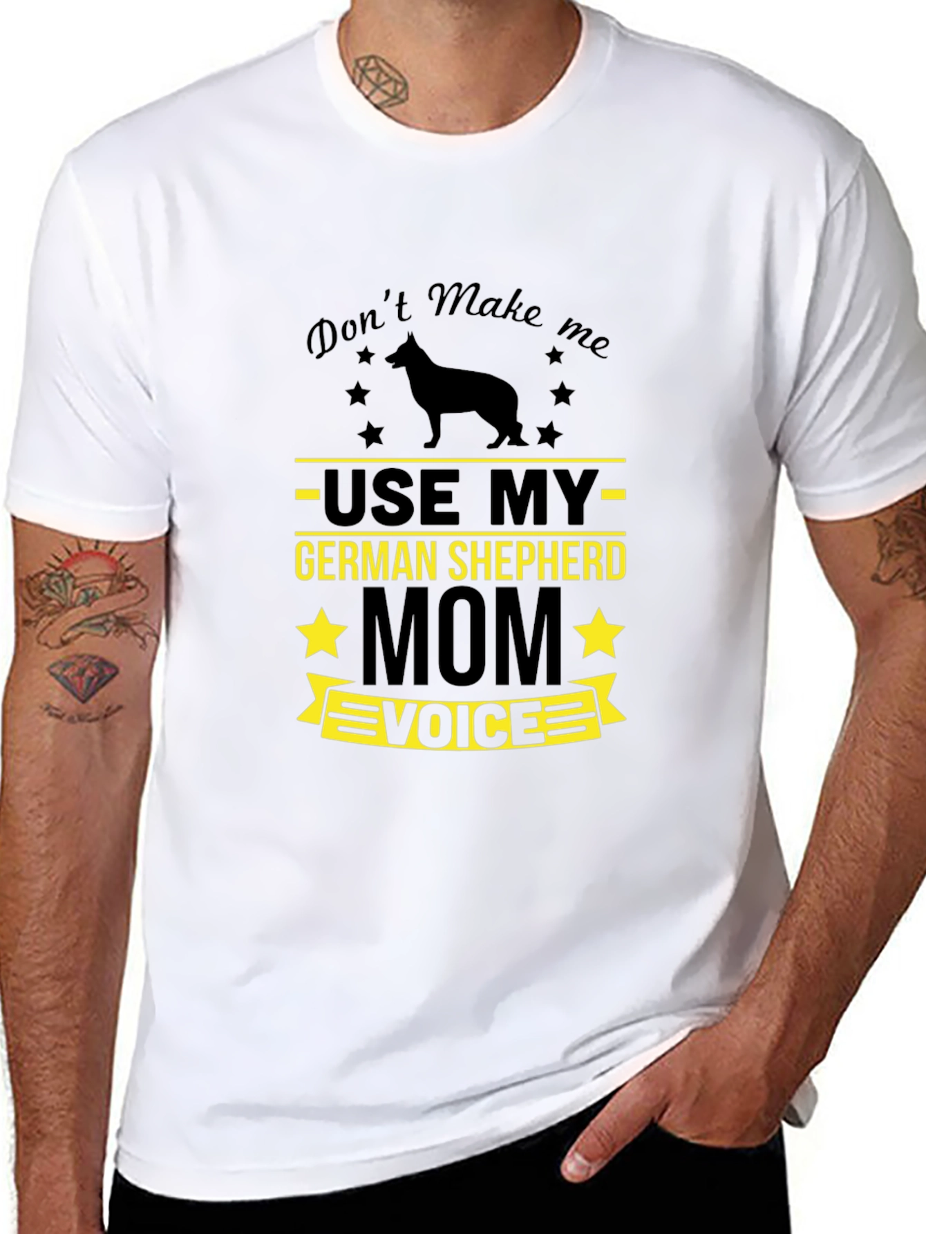 German Shepherd Mom T-Shirt - Black