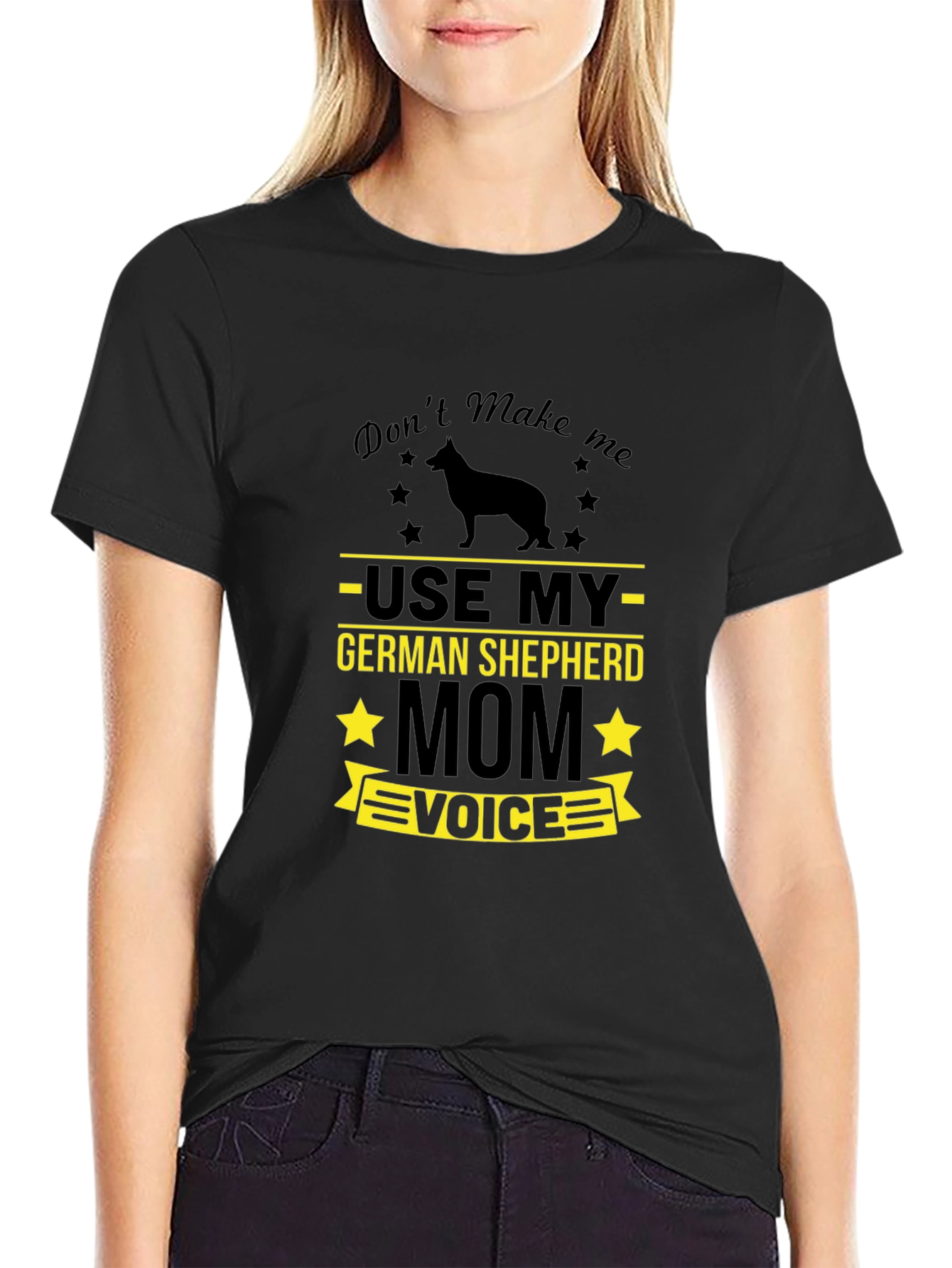 German Shepherd Mom T-Shirt - Black