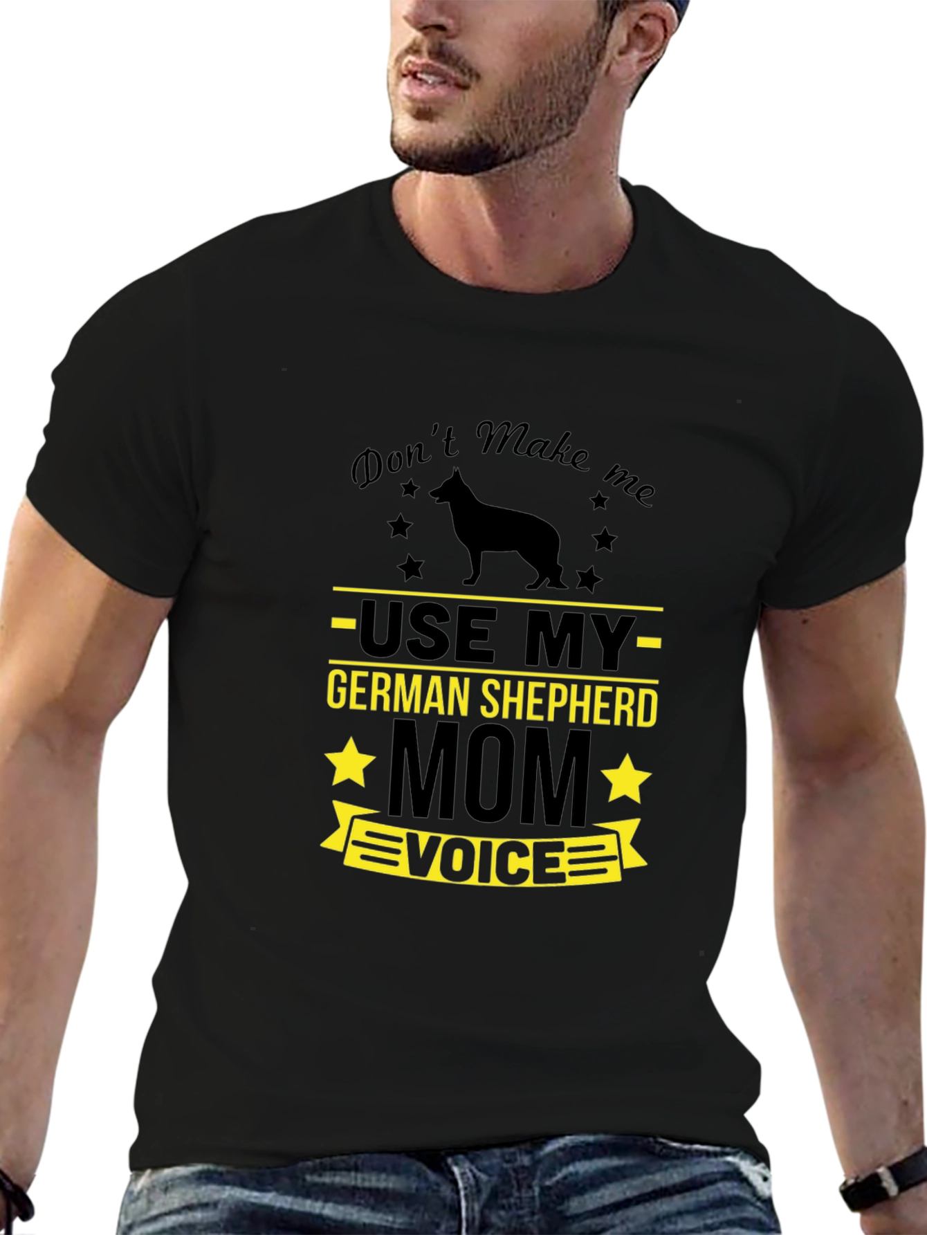German Shepherd Mom T-Shirt - Black