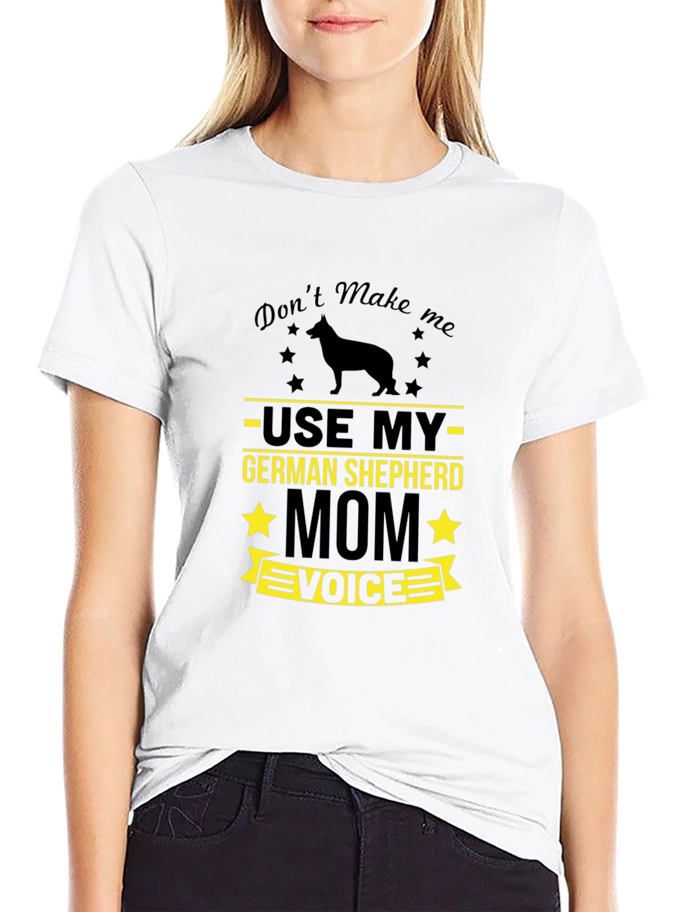 German Shepherd Mom T-Shirt - Black
