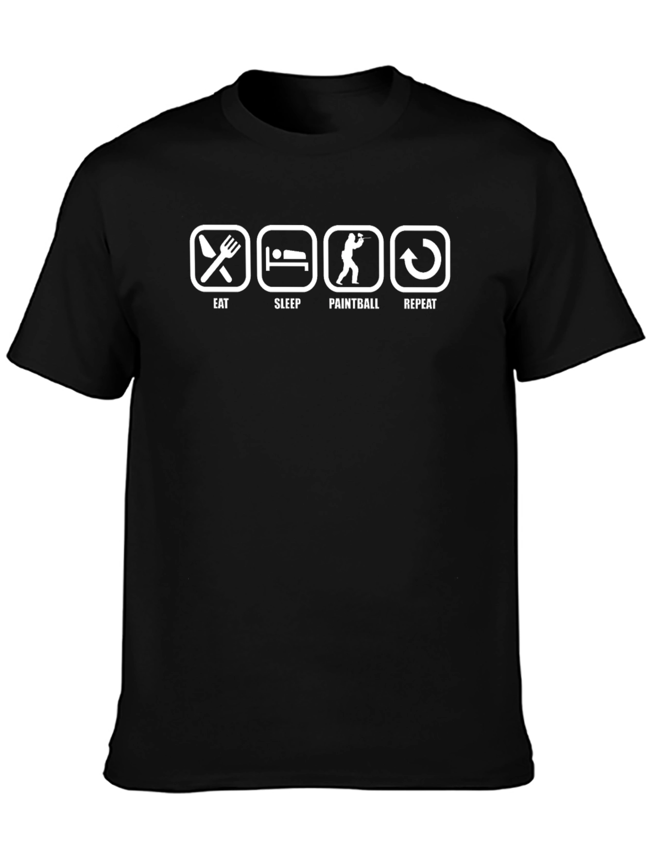 Eat Sleep Paintball Repeat T-Shirt - Gamer Funny Tee